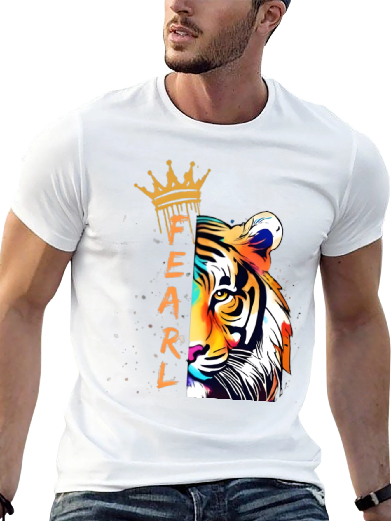 Fearless Tiger Graphic Tee - Black