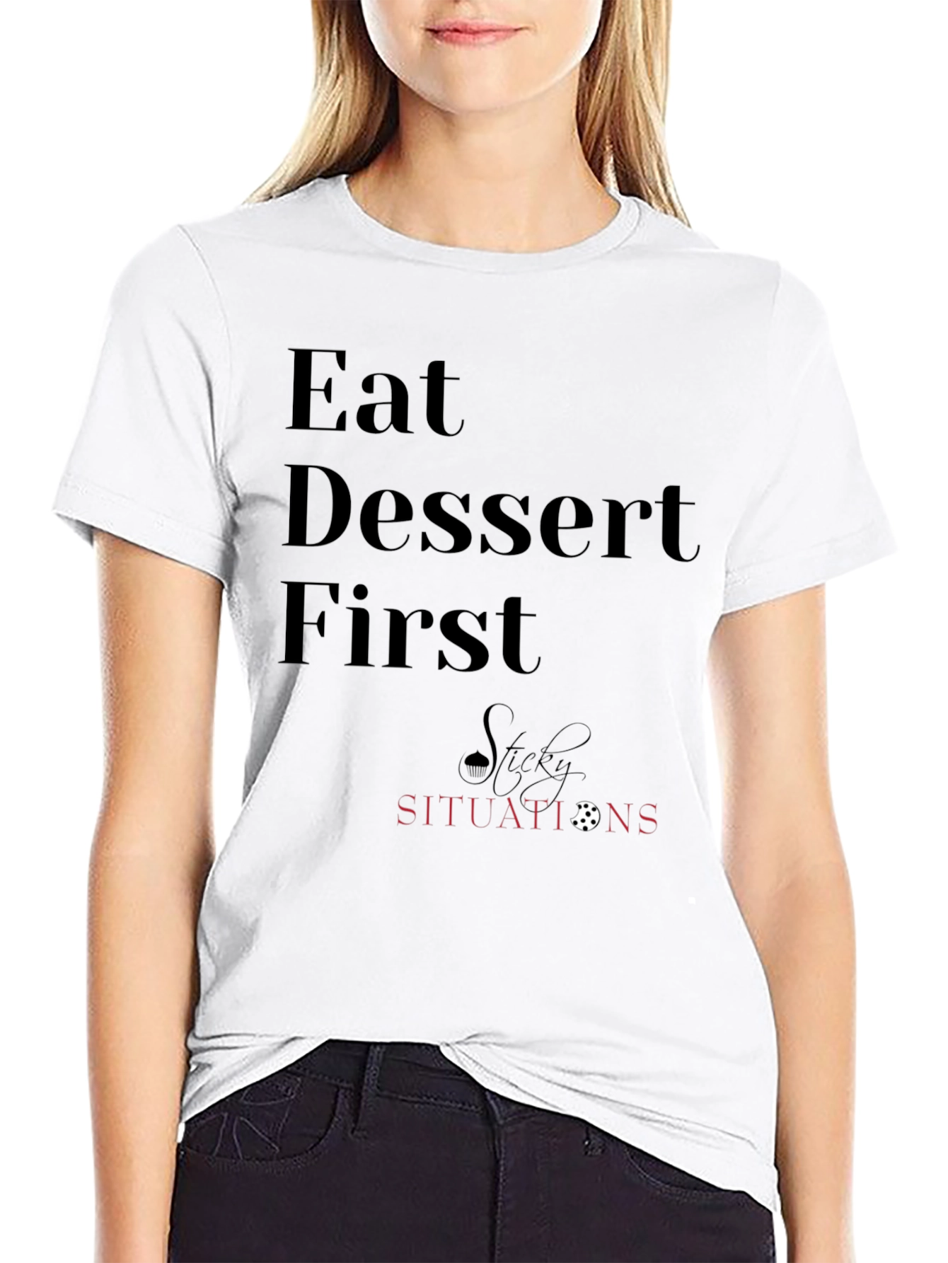 Eat Dessert First Graphic T-Shirt