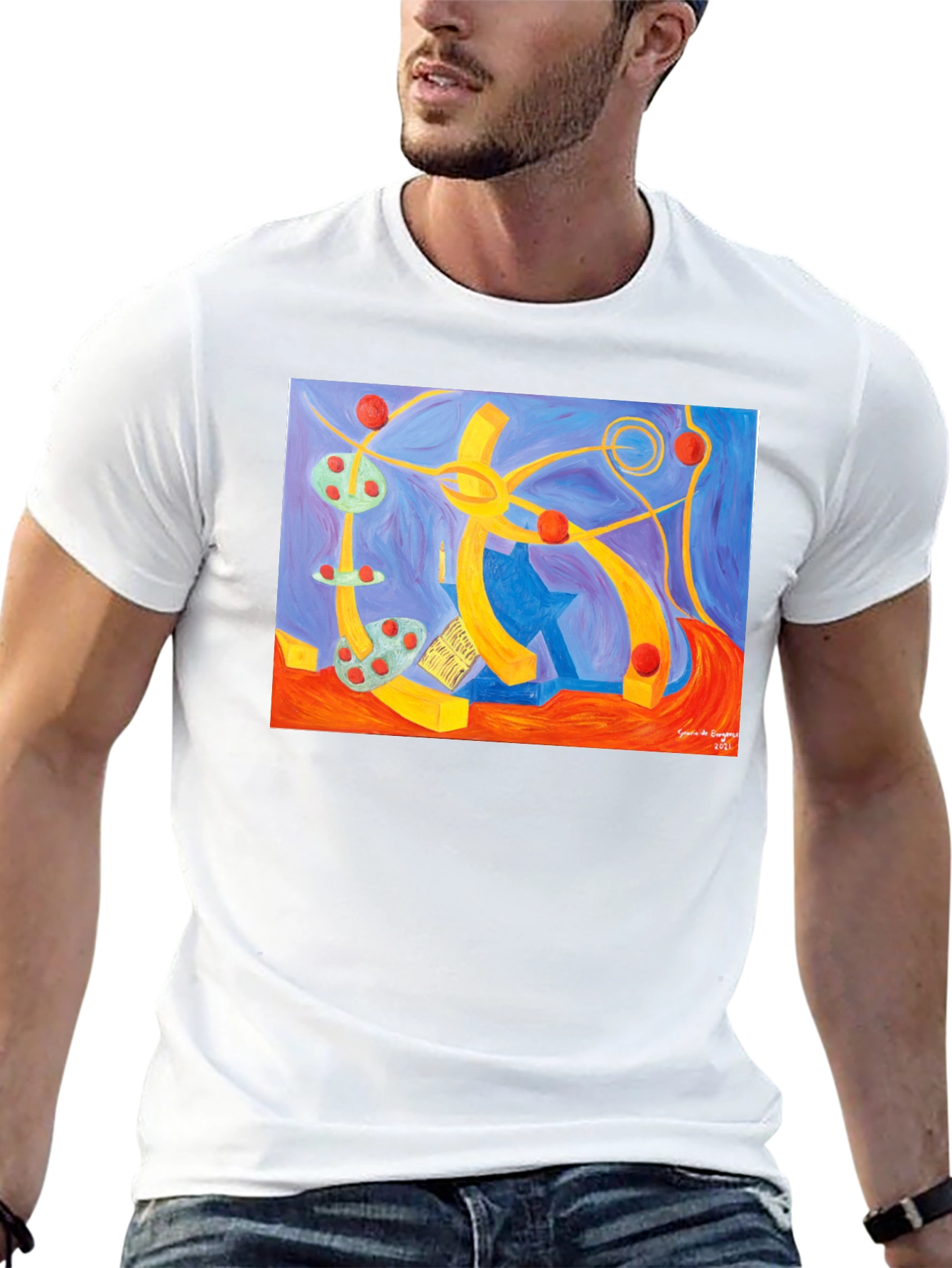 Abstract Art Graphic Tee - Unique Design