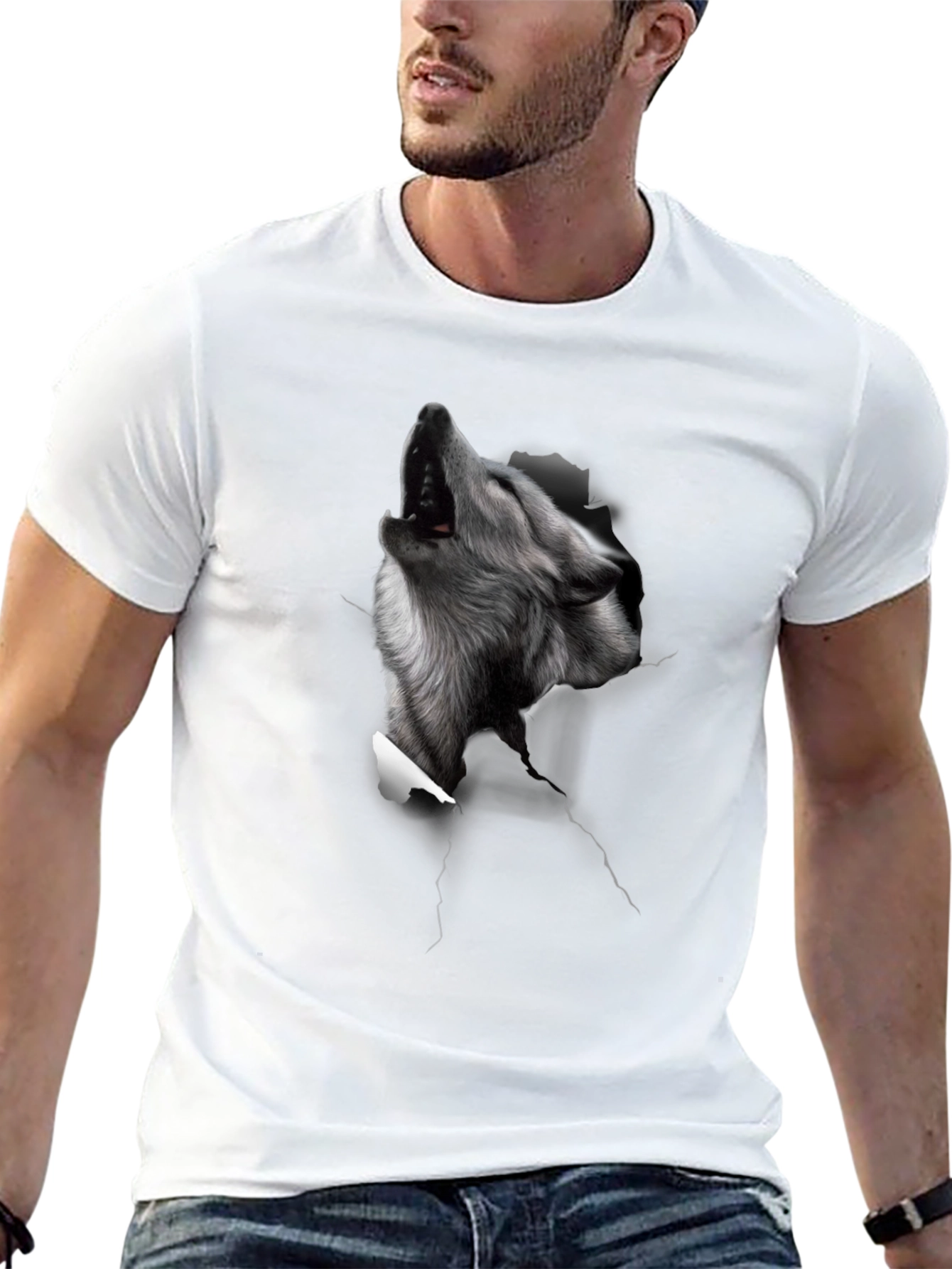 Wolf Graphic Black T-Shirt