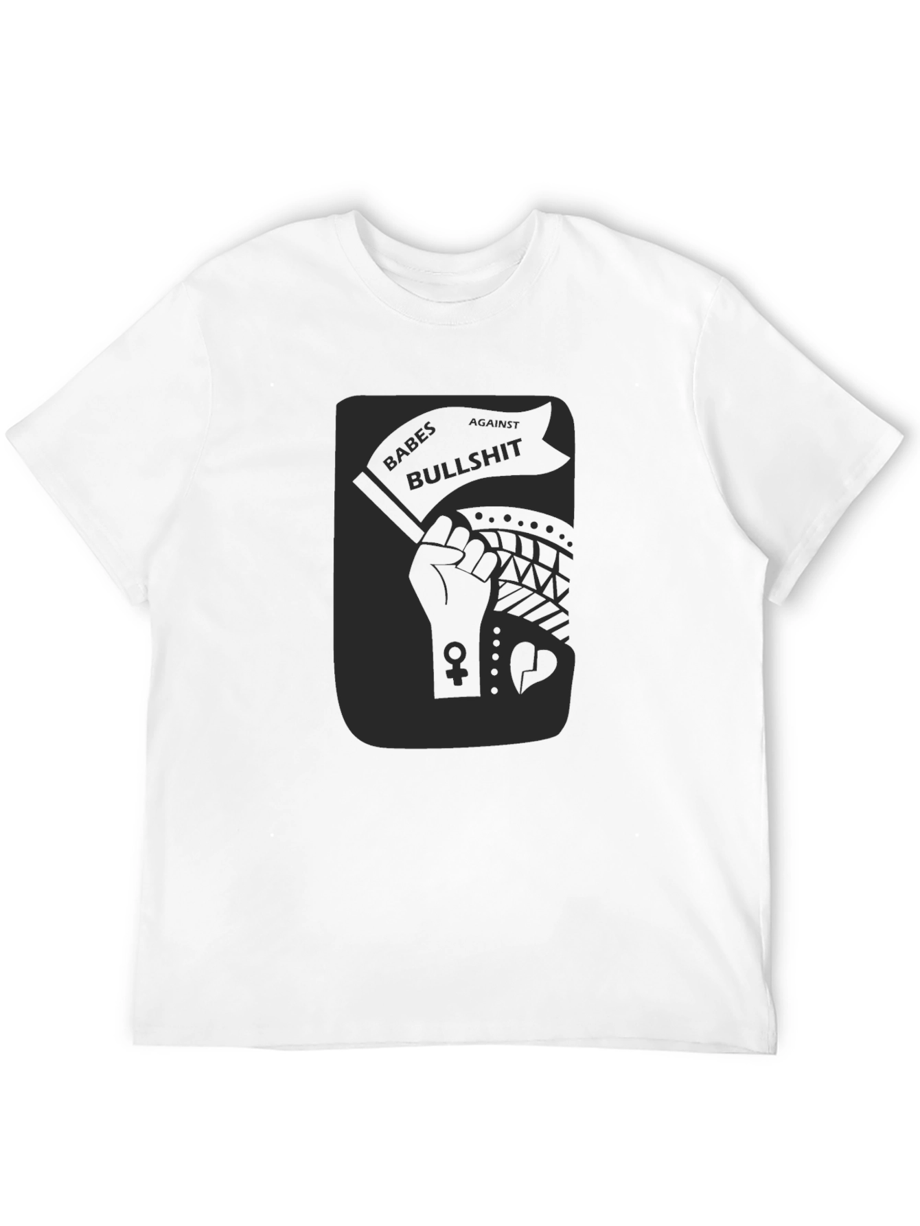 Babes Against Bullshit Black Graphic T-Shirt