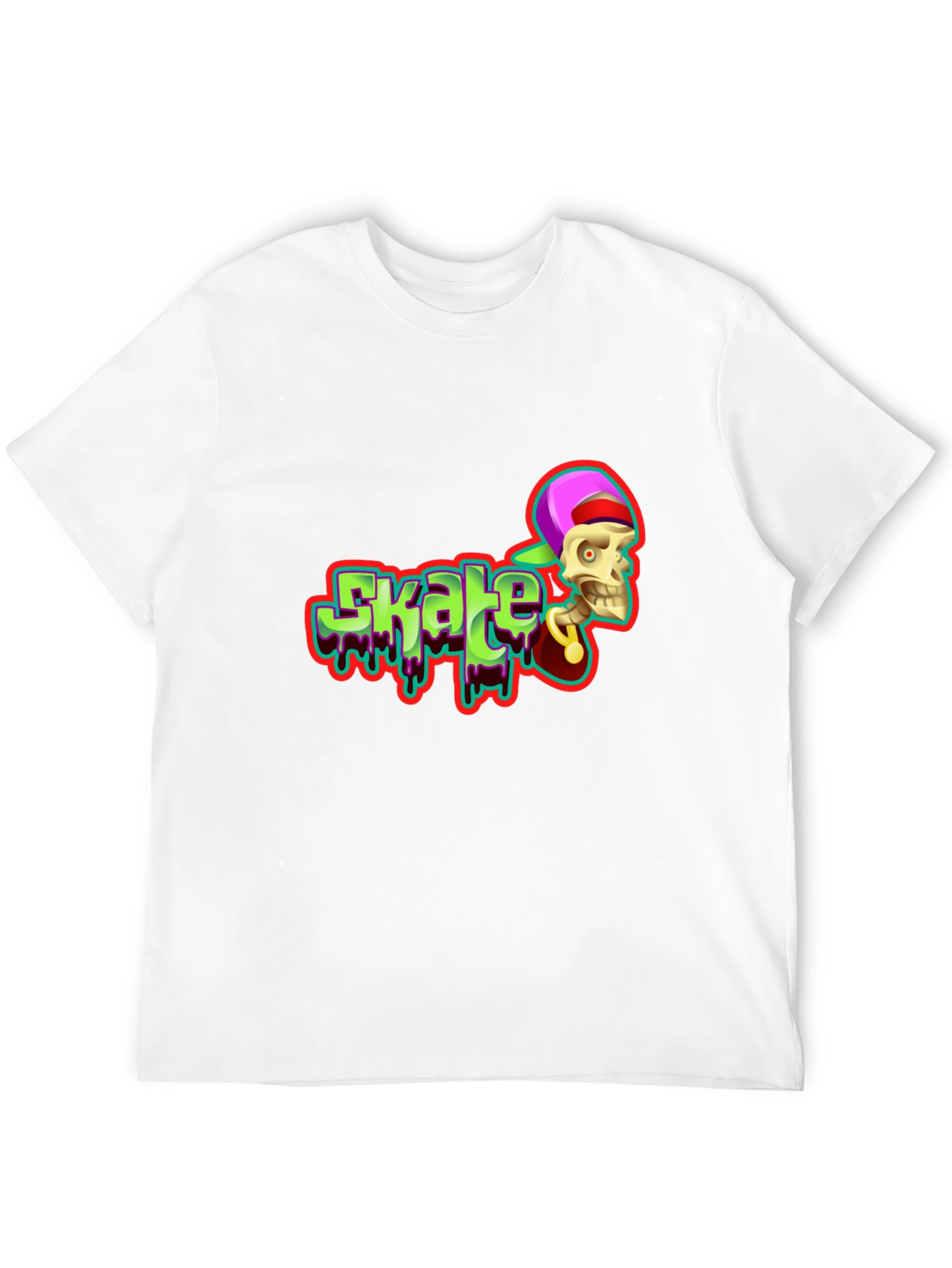 Skate Skeleton T-Shirt - Cool Graphic Tee