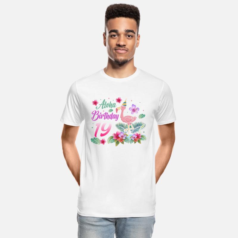 Aloha Birthday 19 Flamingo Bird 19th Birthday