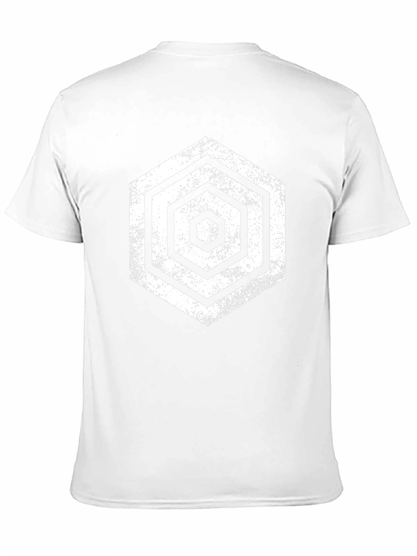 Geometric Hexagon T-Shirt - Distressed Print