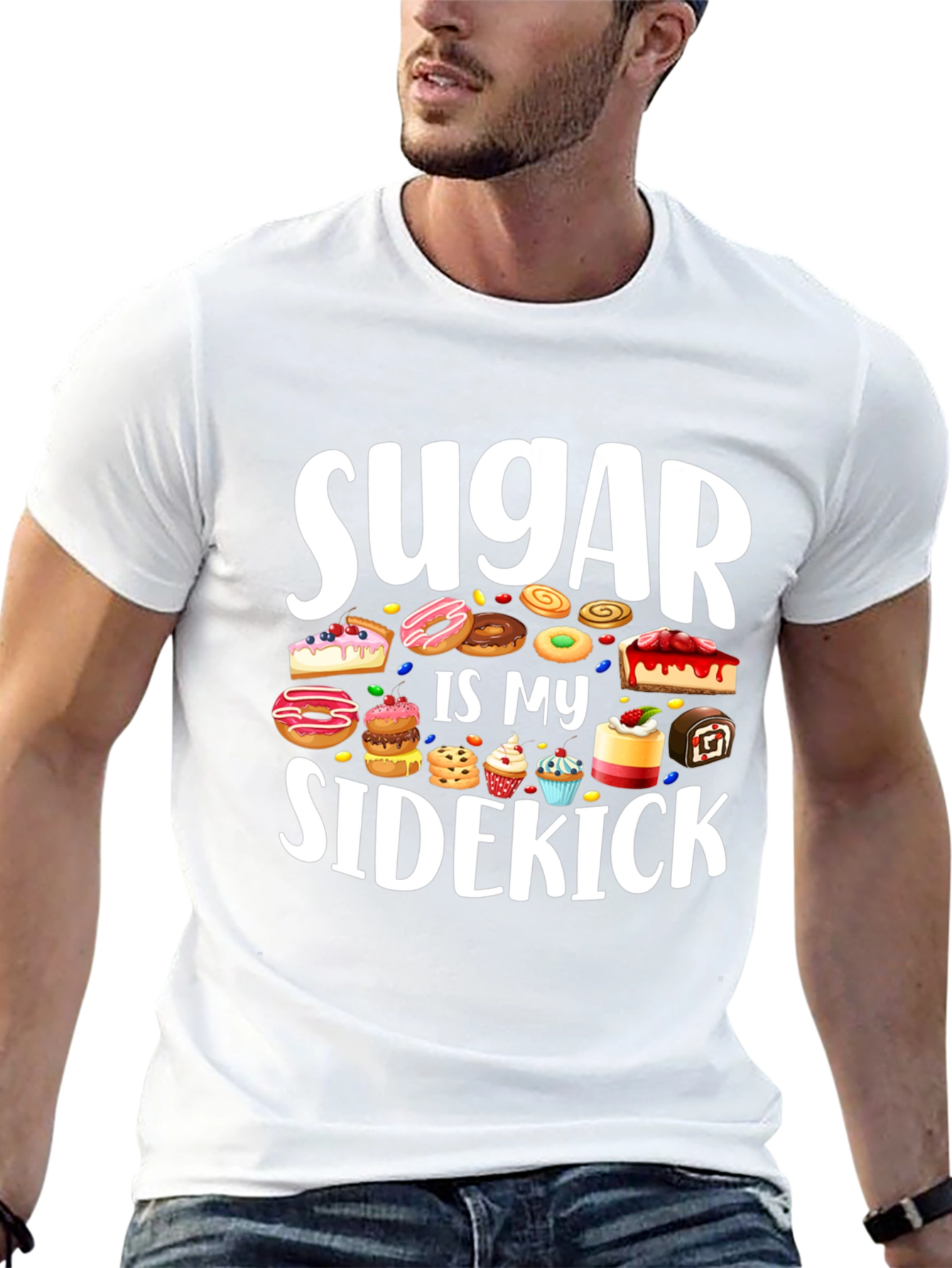 Sugar Is My Sidekick Black T-Shirt
