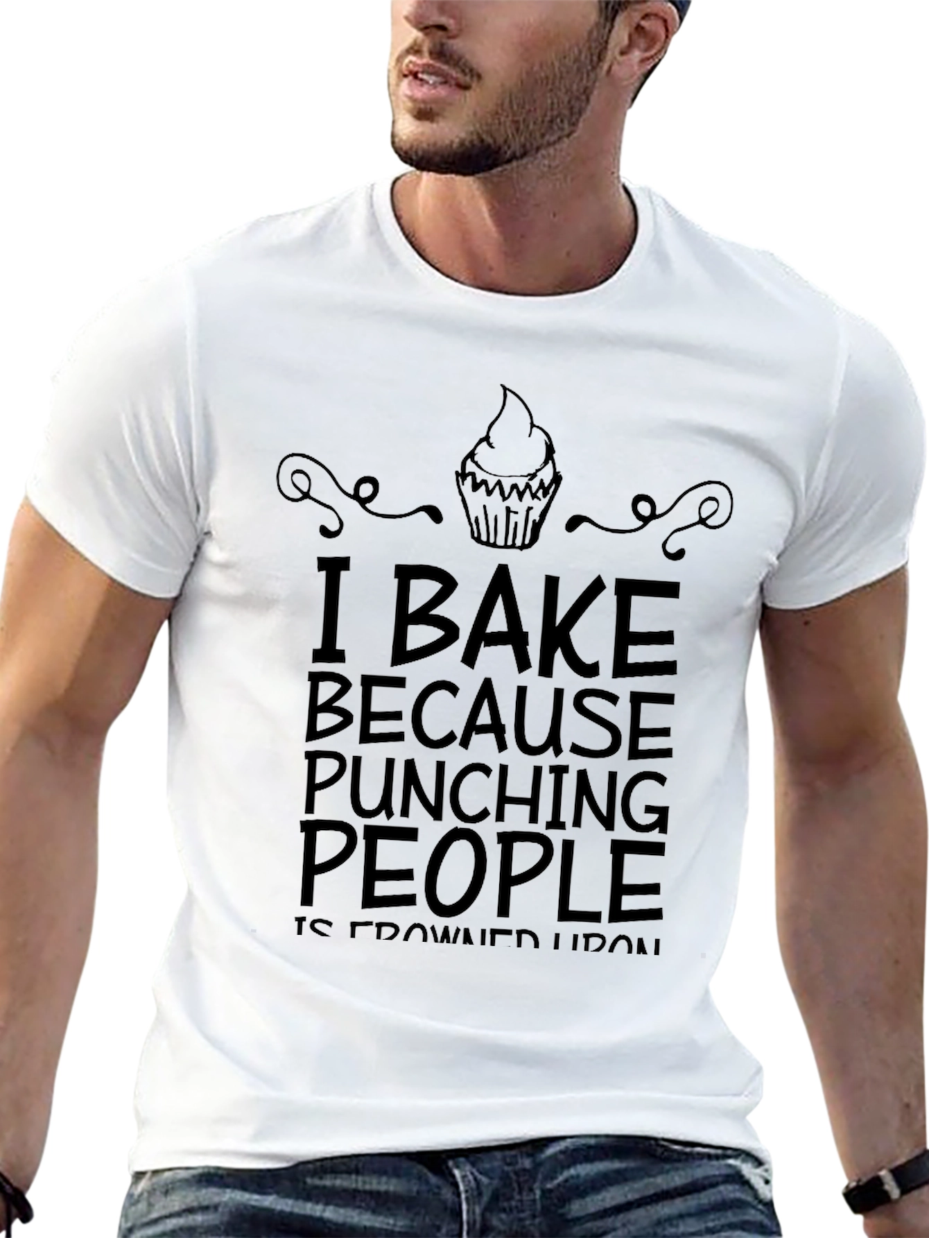 I Bake Because Punching People Is Frowned Upon T-Shirt