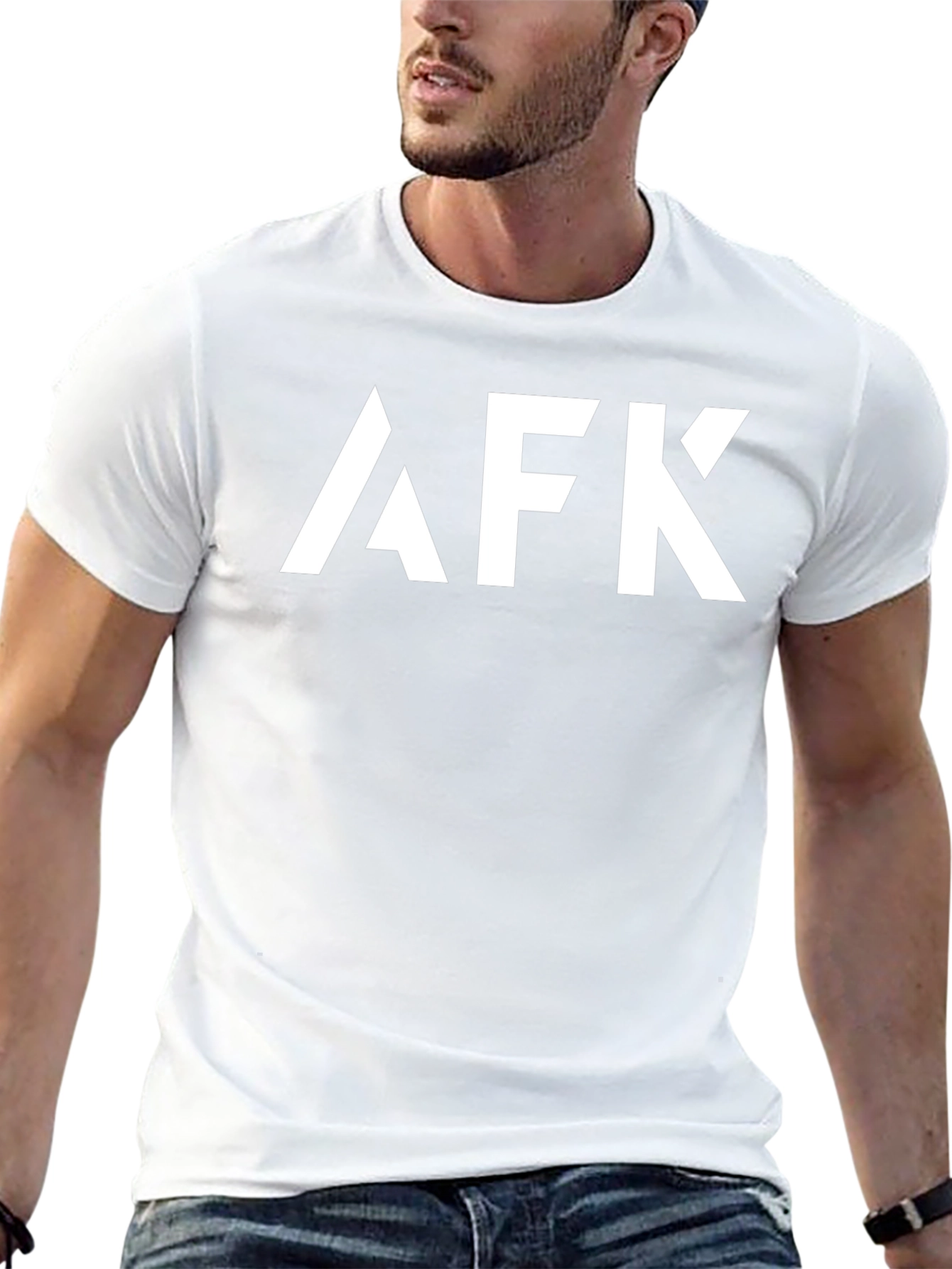 AFK Graphic Tee - Trendy Black Cotton T-Shirt