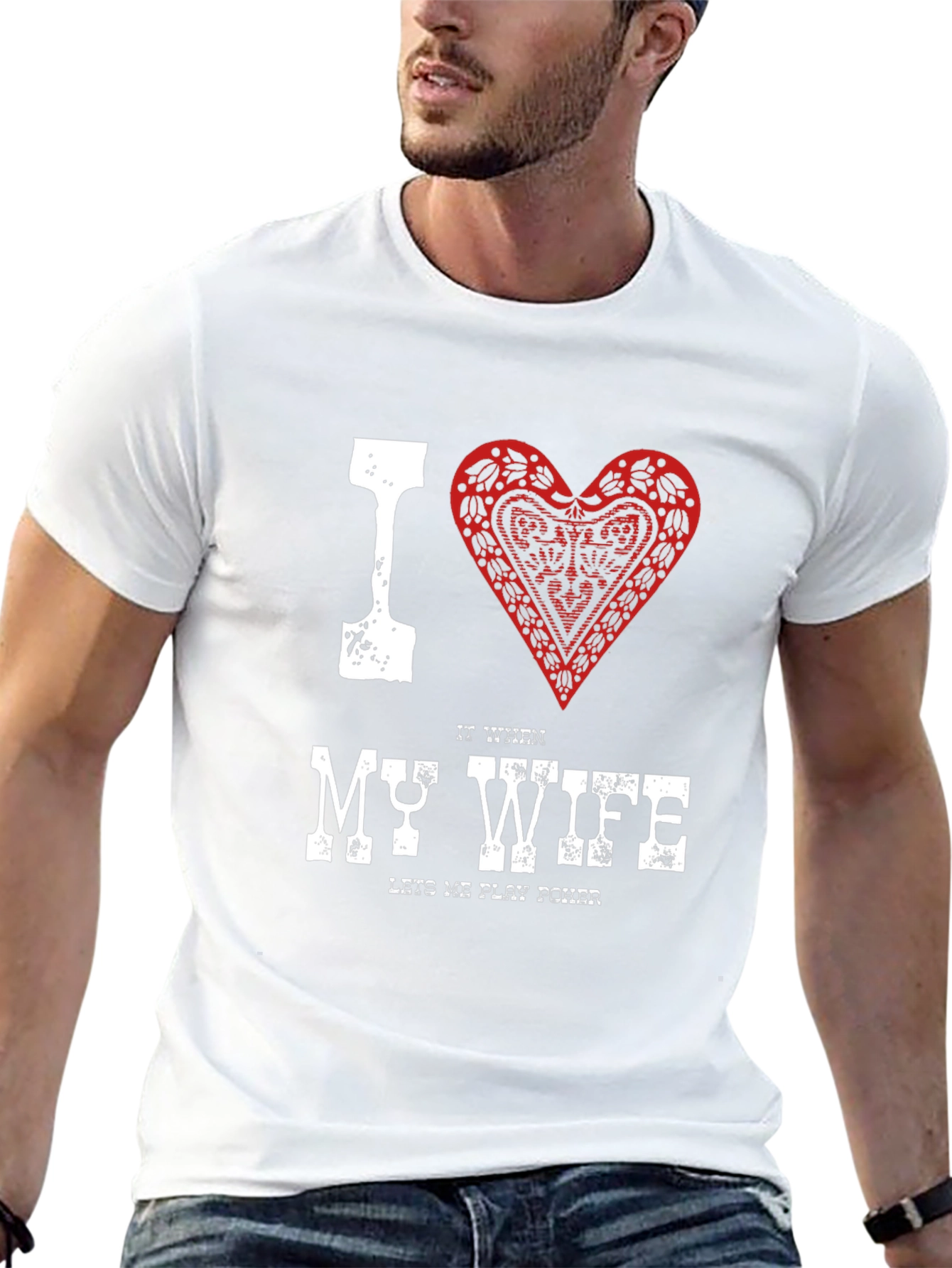I Heart My Wife Poker T-Shirt