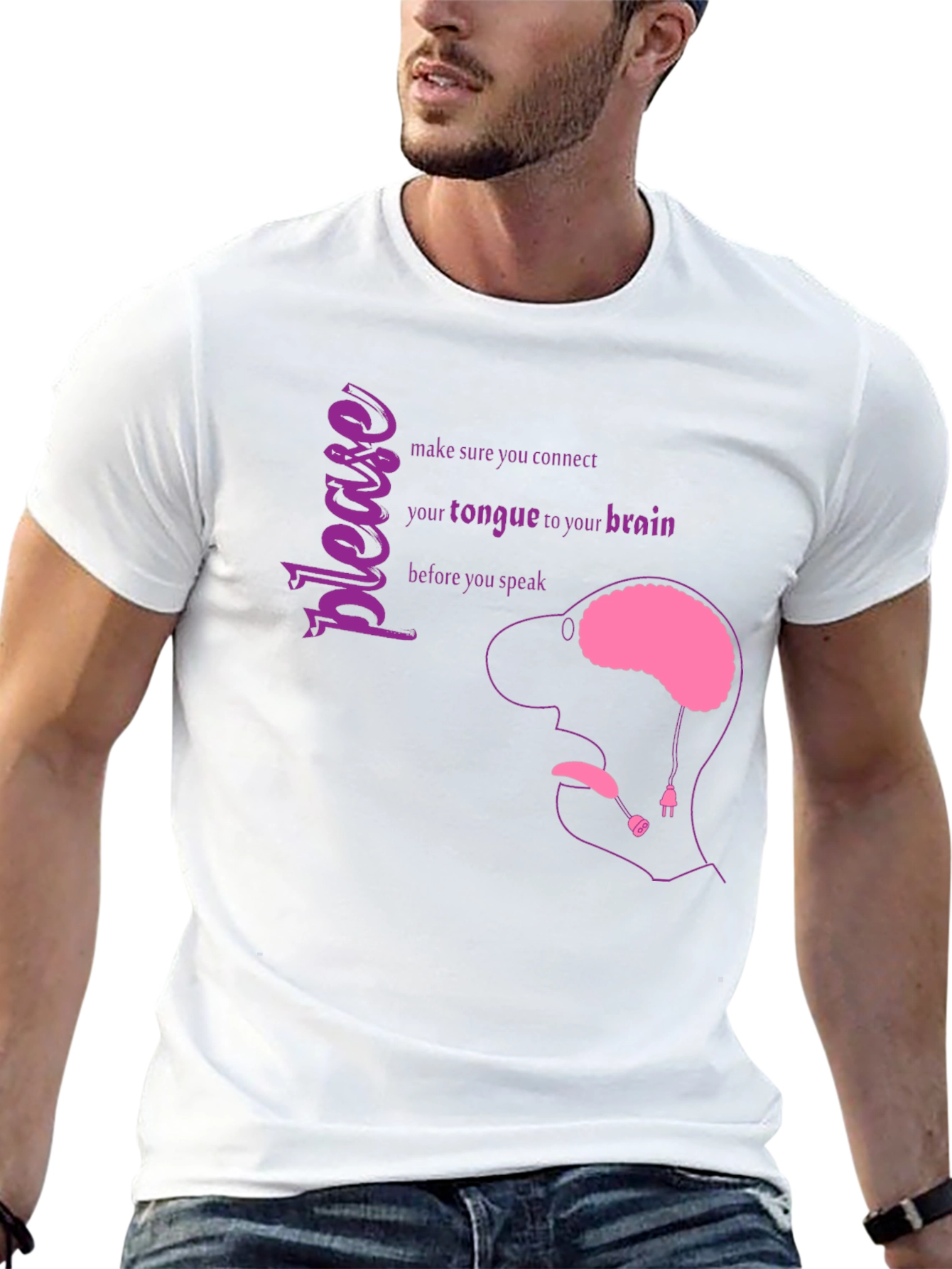 Brain Tongue Connection Graphic Tee