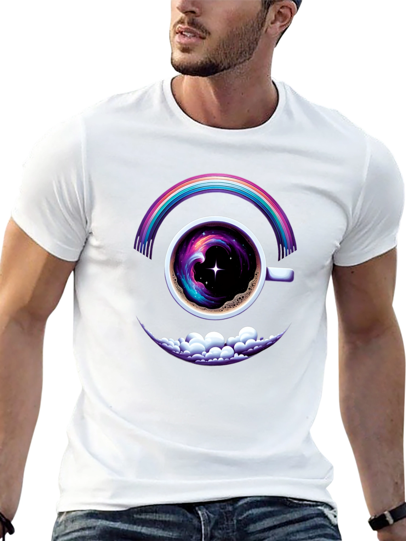 Cosmic Coffee Rainbow T-Shirt