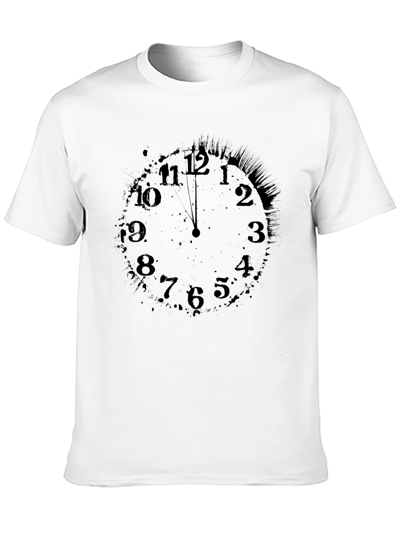 Midnight Clock Graphic Tee - Dark and Stylish
