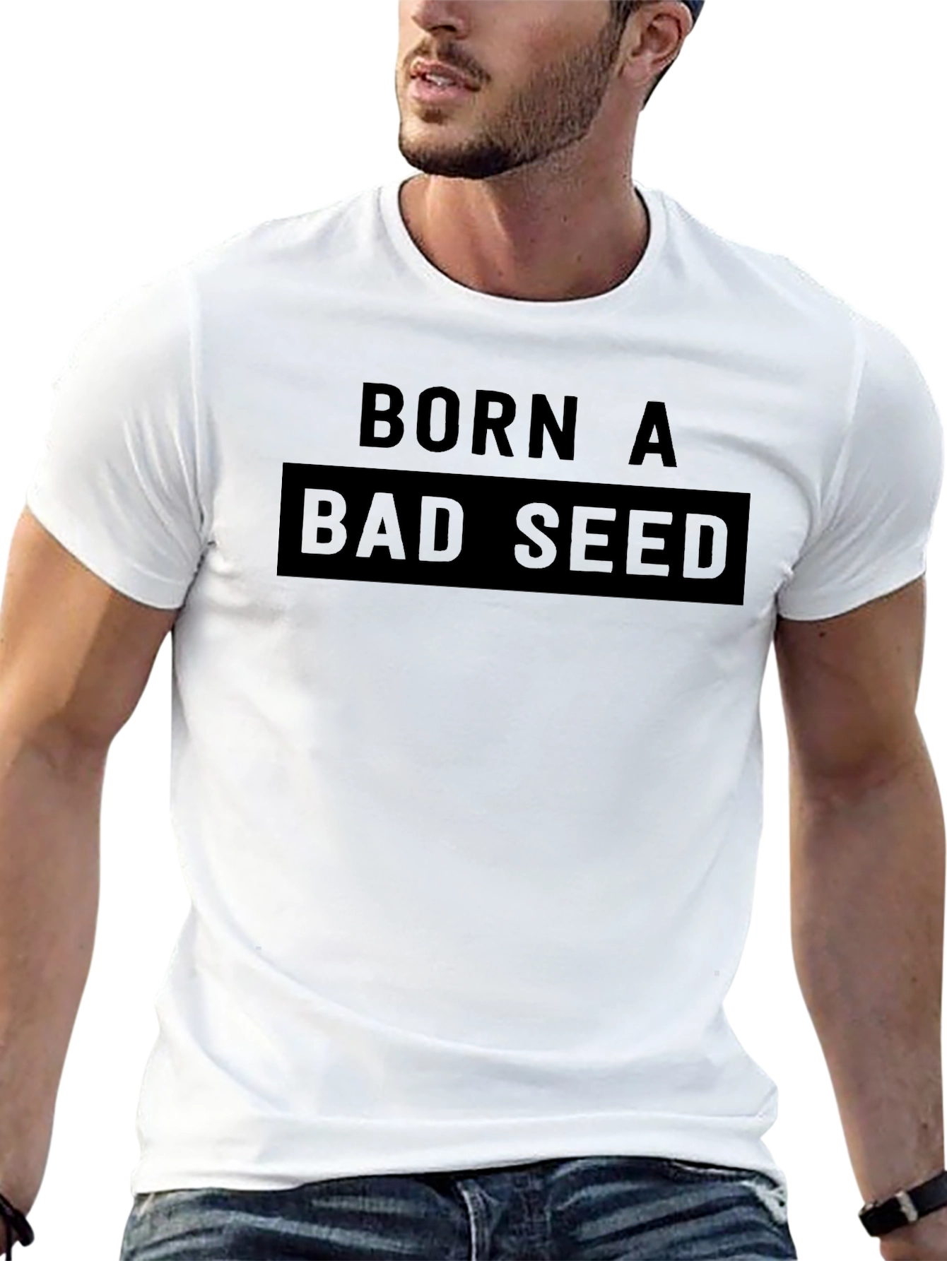 Born A Bad Seed Graphic T-Shirt - Black
