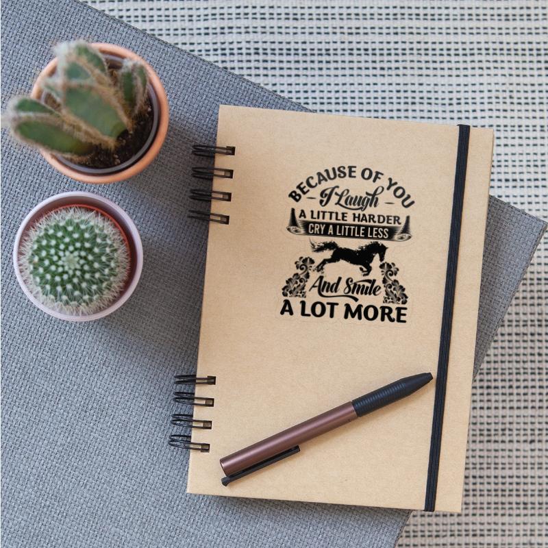 BECAUSE OF YOU I laugh A LITTLE HARDER CRY black