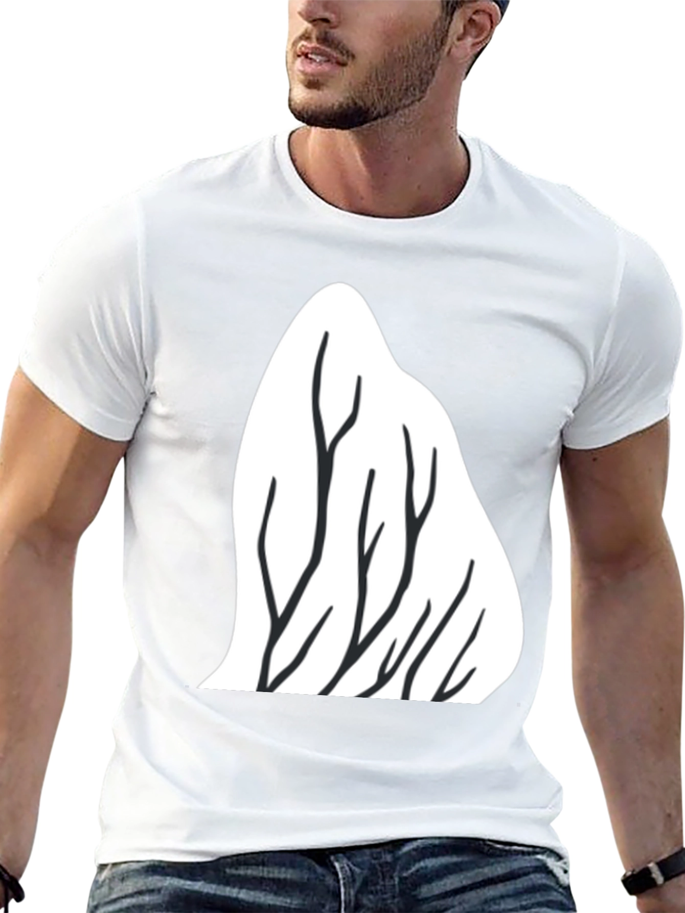Mountain Trees Graphic Tee - Black