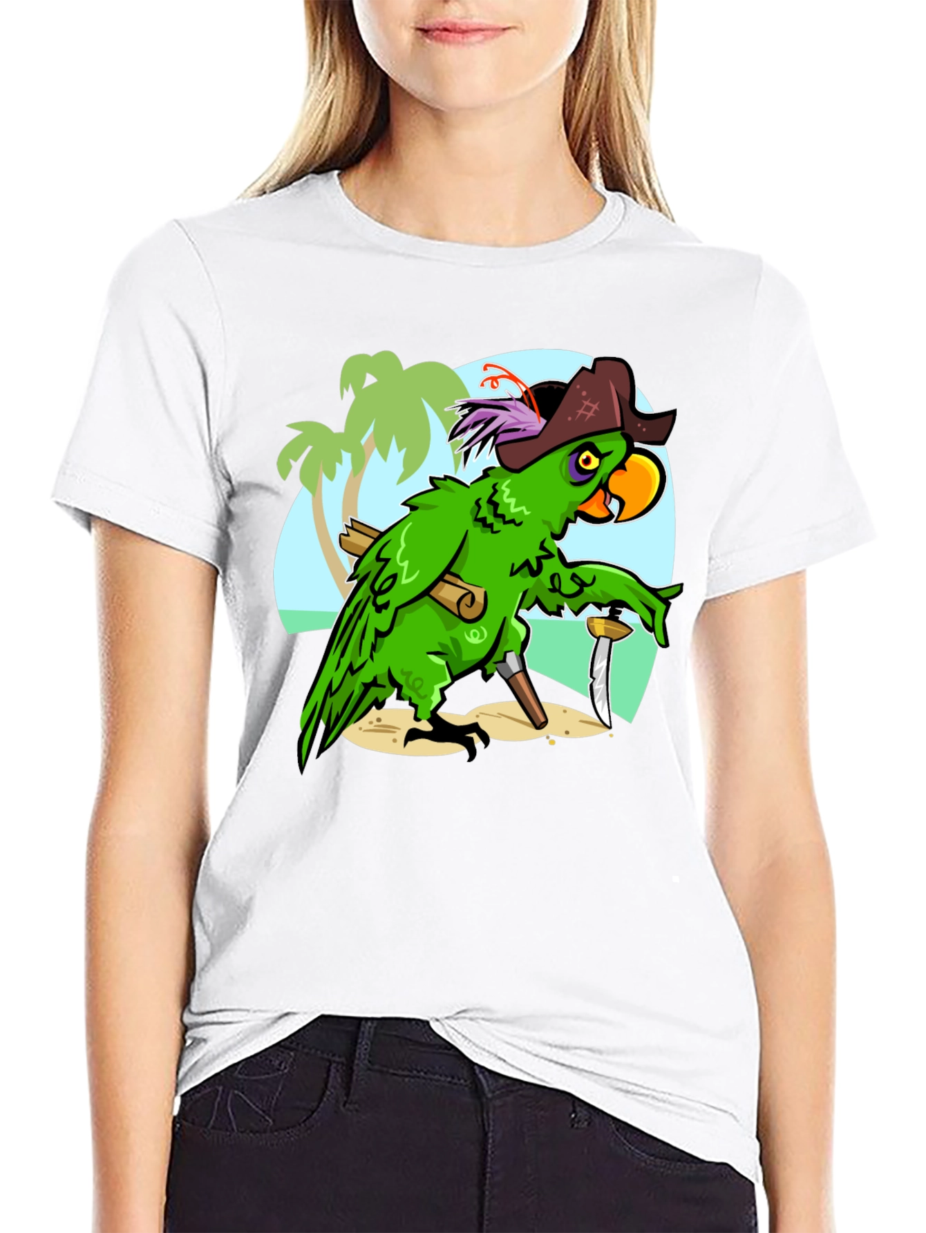 Pirate Parrot Graphic T-Shirt