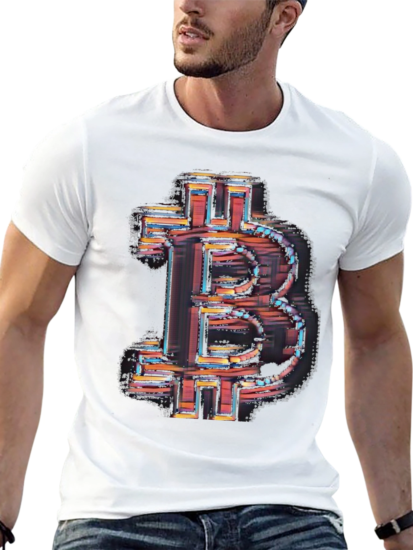 Bitcoin Symbol Graphic Black T-Shirt