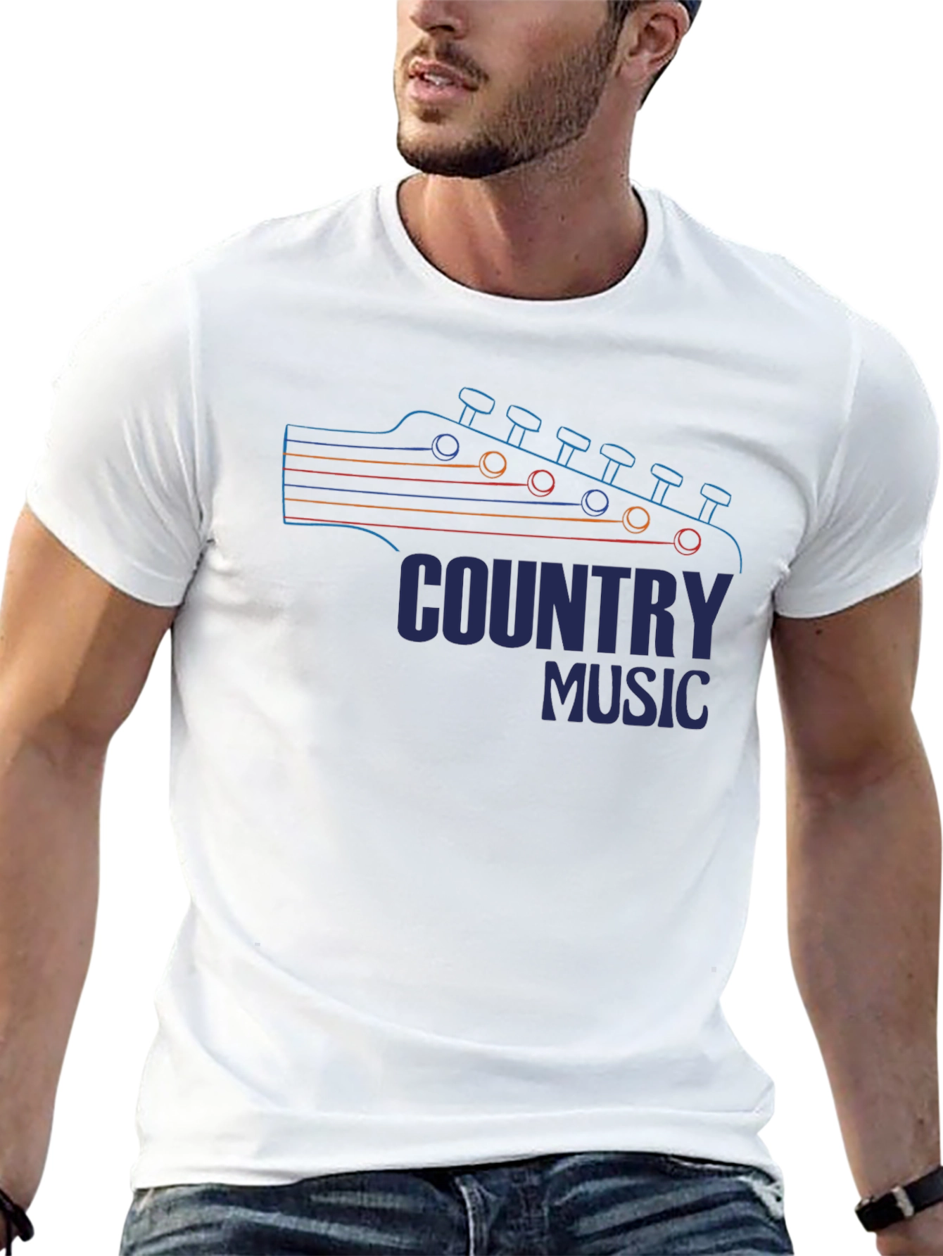 Country Music Guitar Head T-Shirt