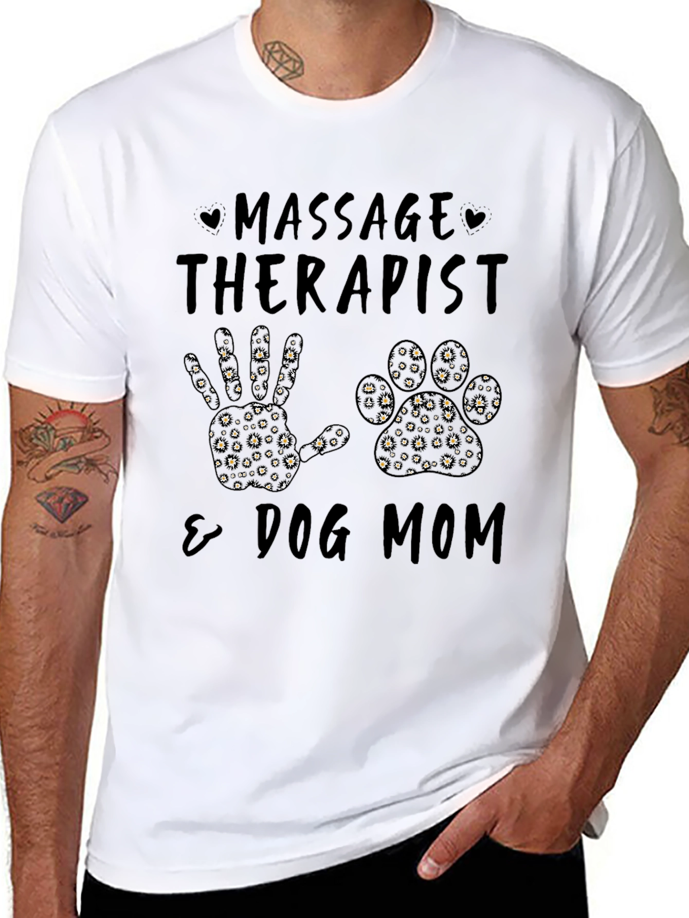 Massage Therapist & Dog Mom Graphic T-Shirt