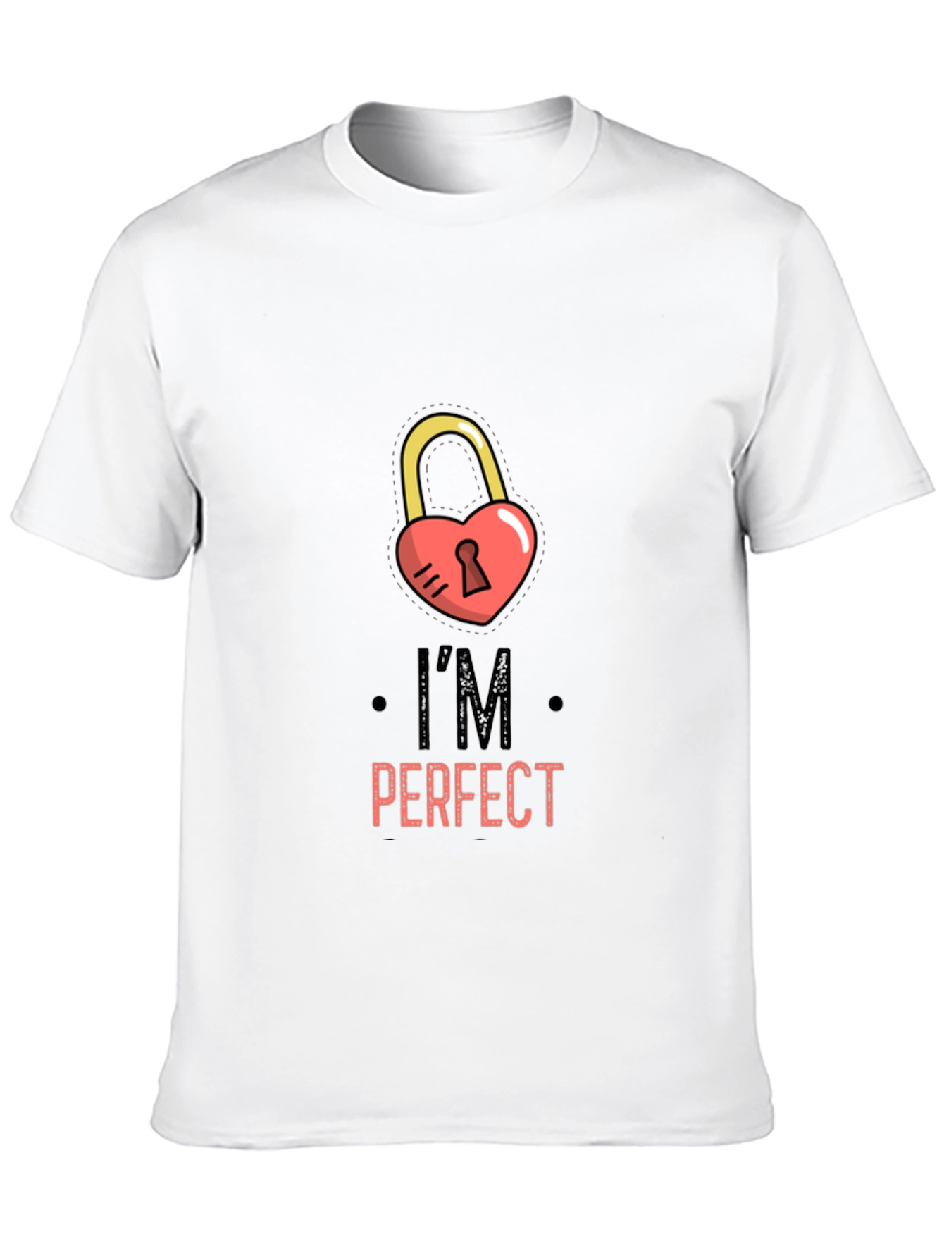 Im Perfect Heart Lock T-Shirt - Stylish Graphic Tee