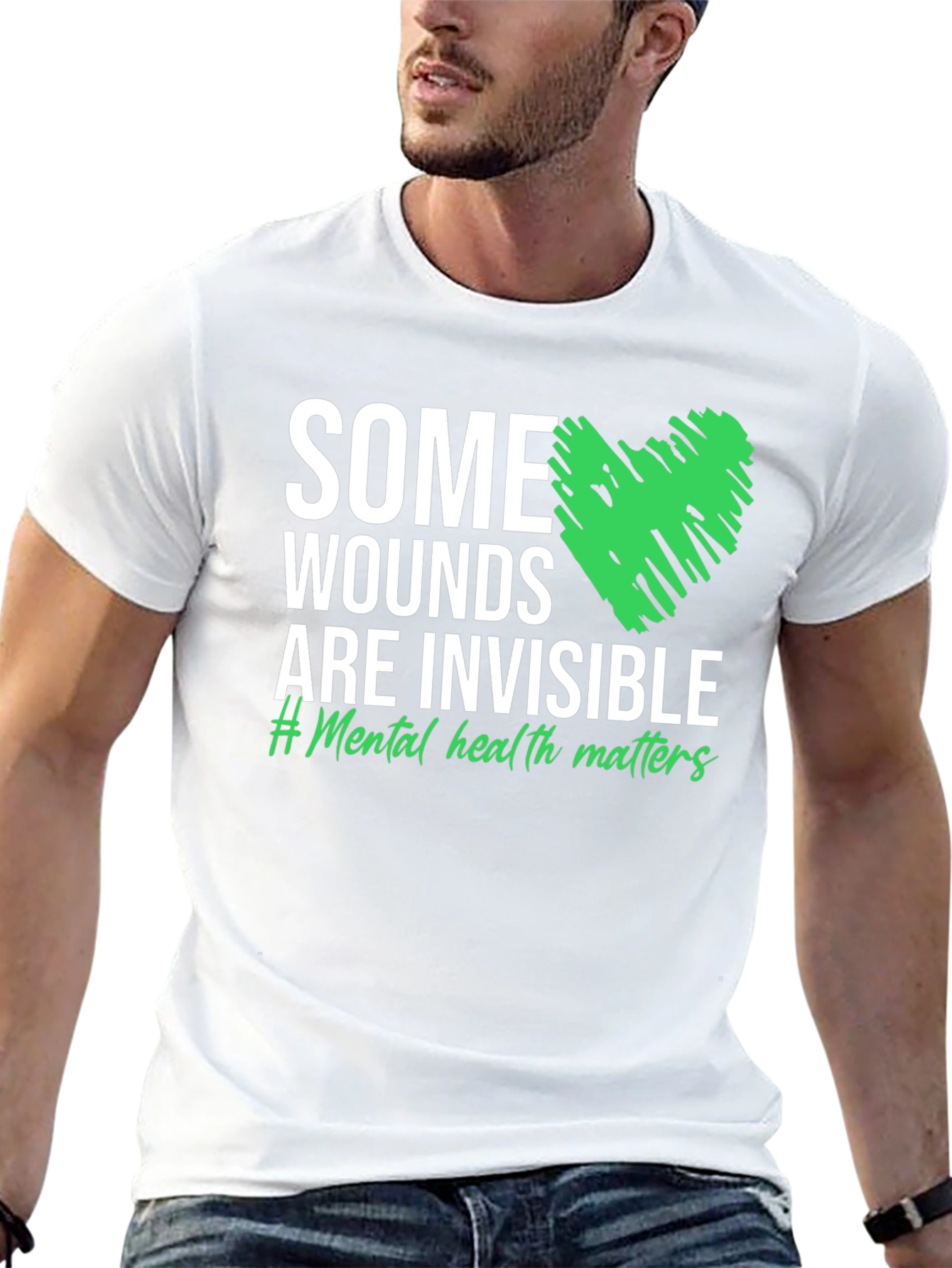 Mental Health Awareness T-Shirt - Invisible Wounds