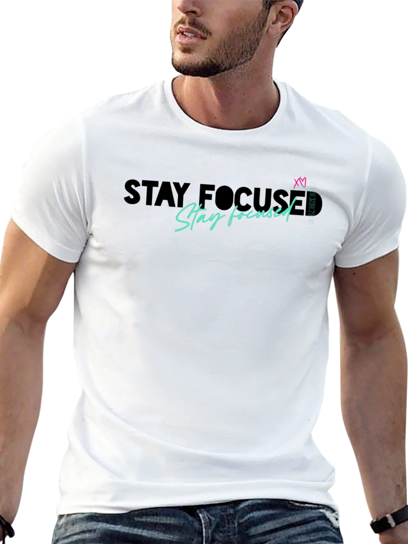 Stay Focused Black T-Shirt