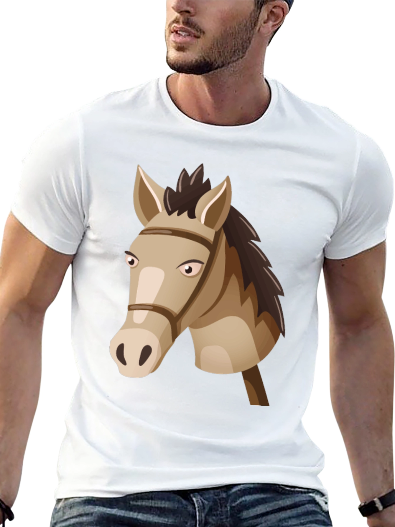 Horse Head Graphic Tee - Black