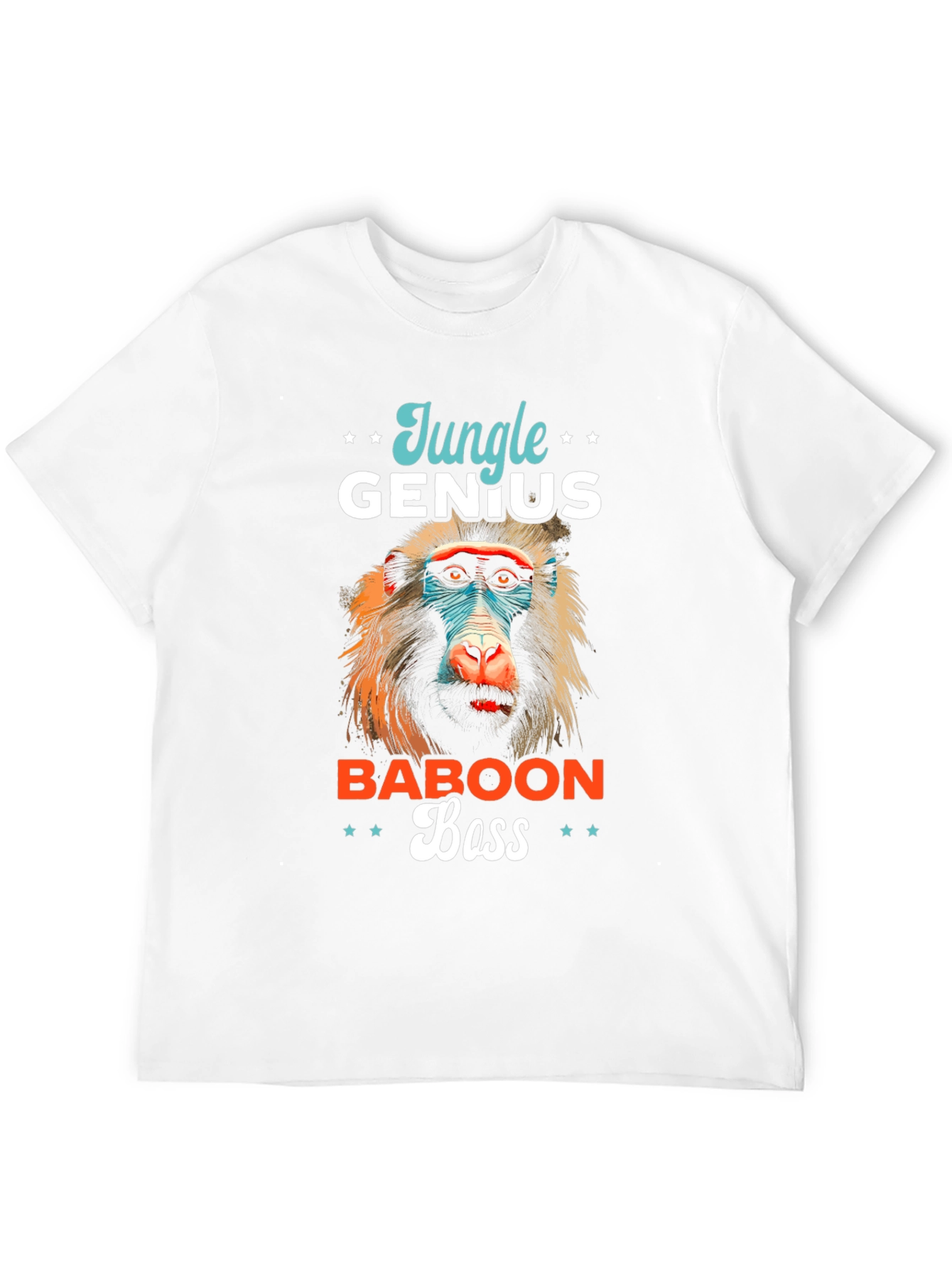Jungle Genius Baboon Boss Graphic T-Shirt