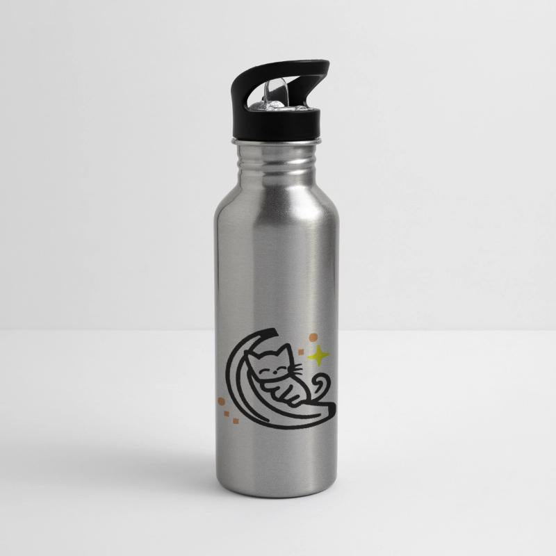 Cat Sleeping On Banana -Half Moon - 3 Color Vector