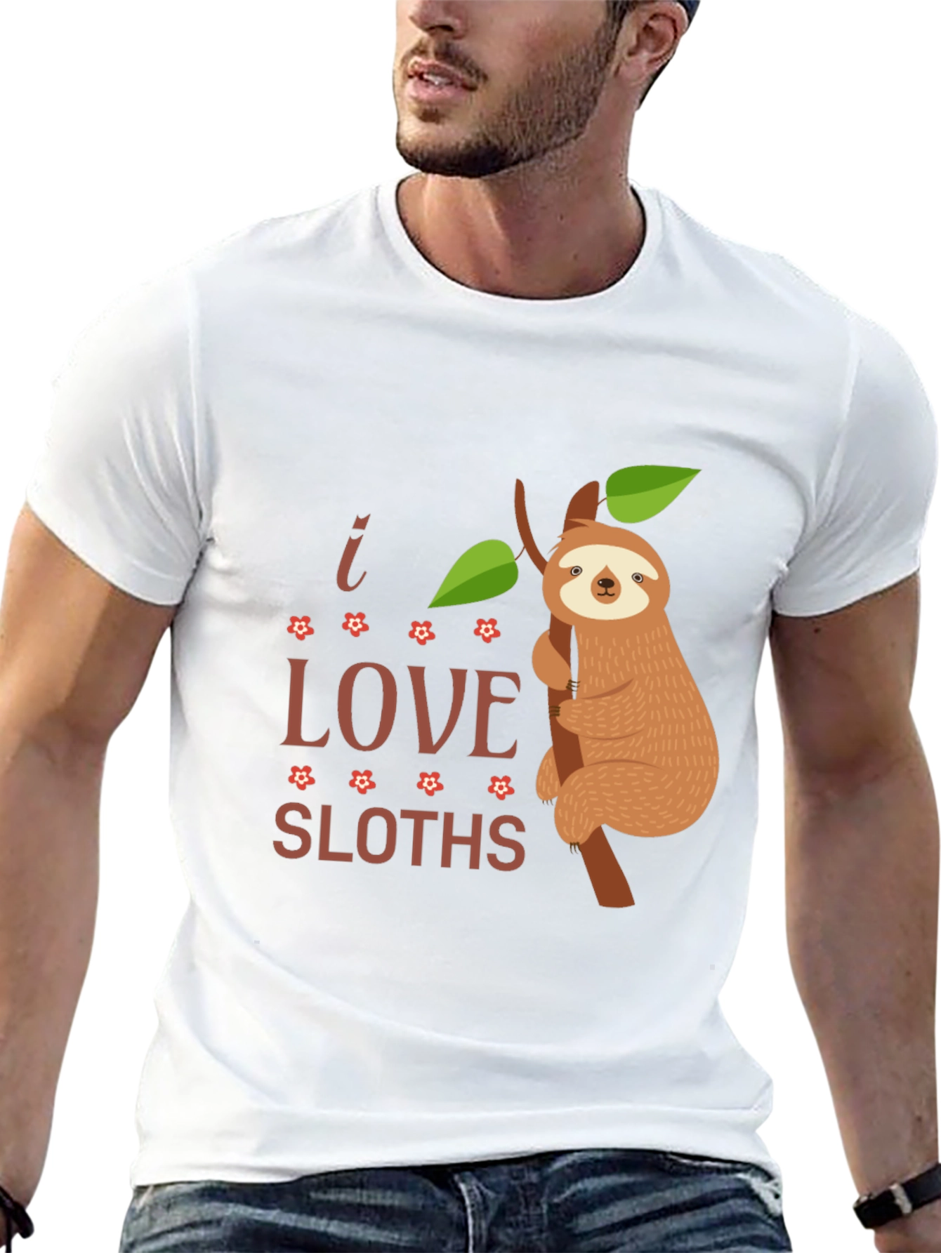 I Love Sloths T-Shirt Funny Sloth Tee