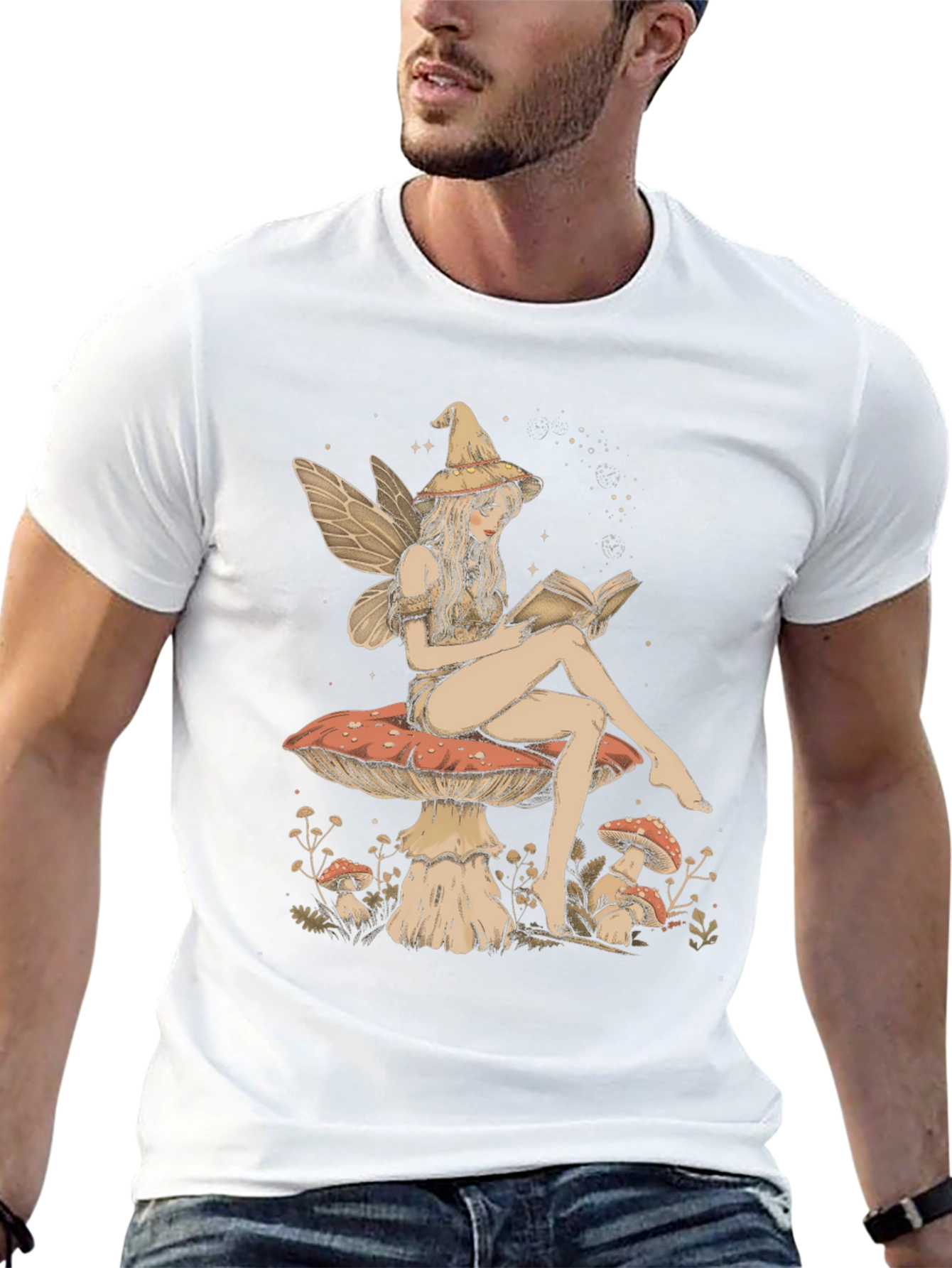 Fantasy Fairy Reading Book Graphic Tee
