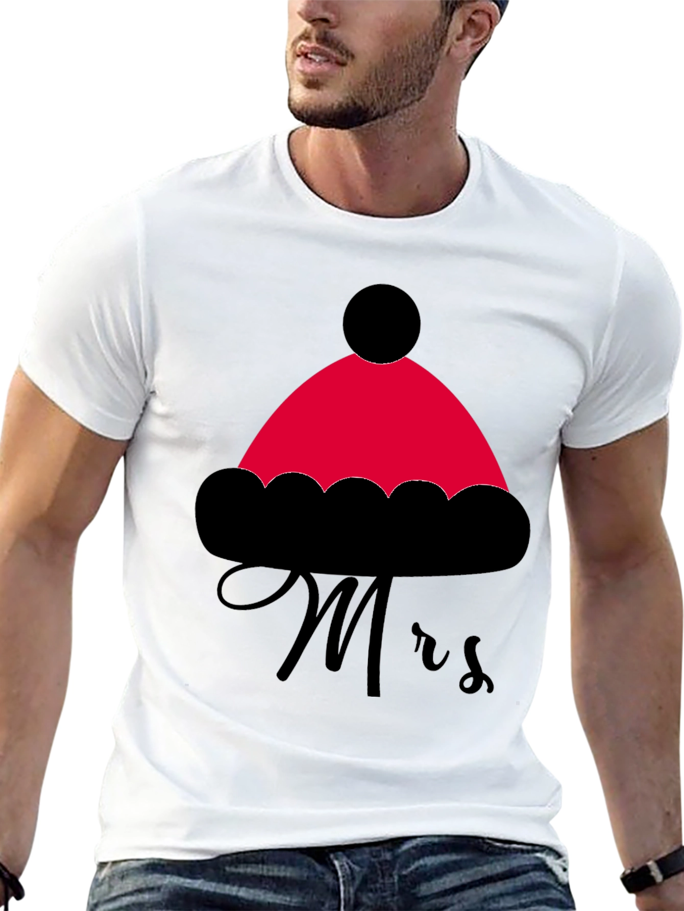 Mrs. Santa Hat Holiday T-Shirt