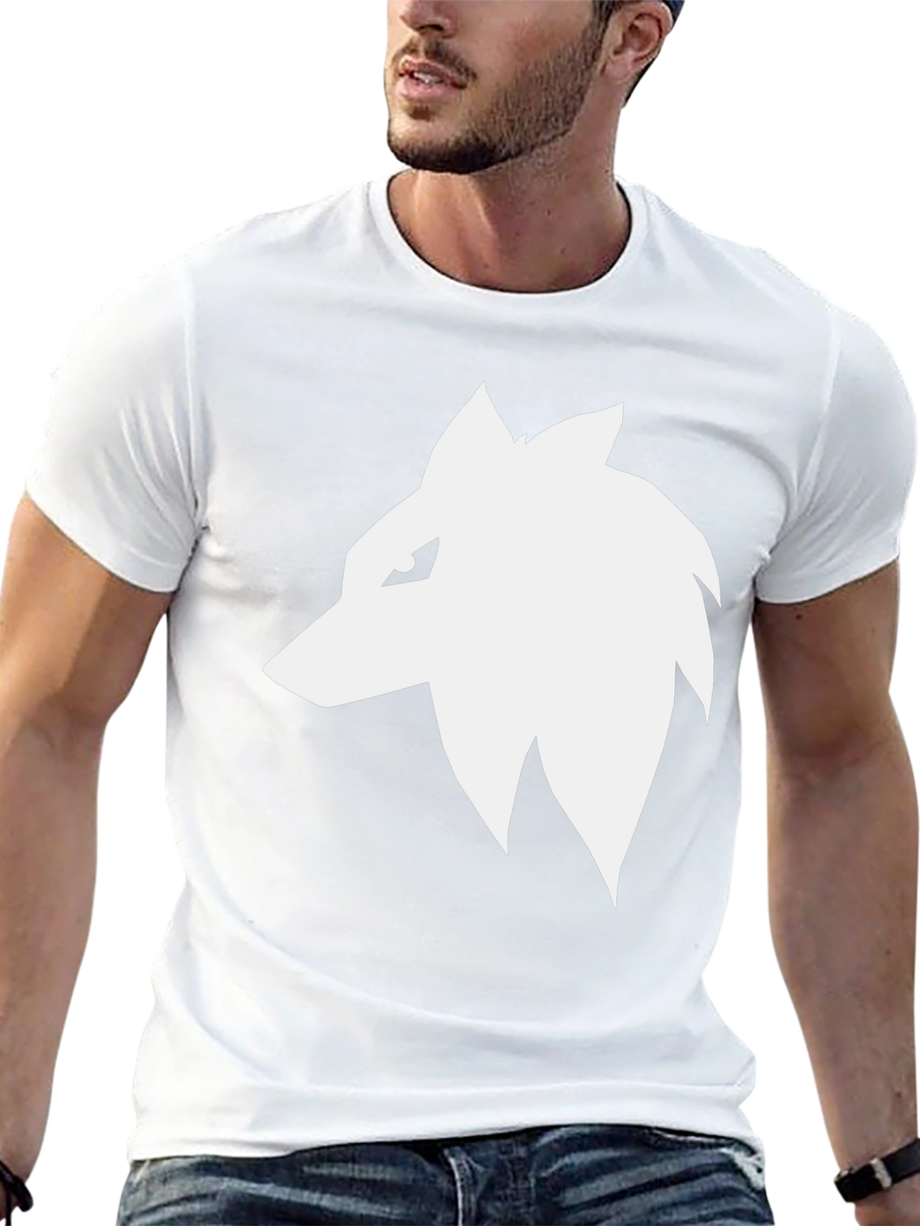 Black Wolf Head Graphic Tee