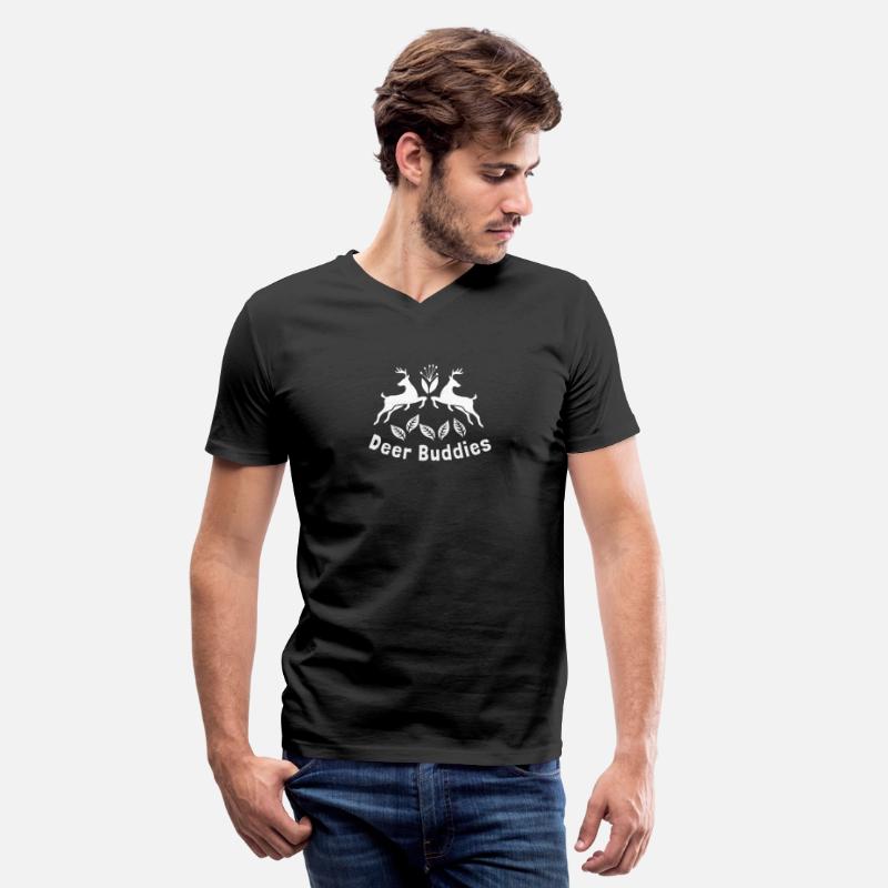 Deer buddies white logo design