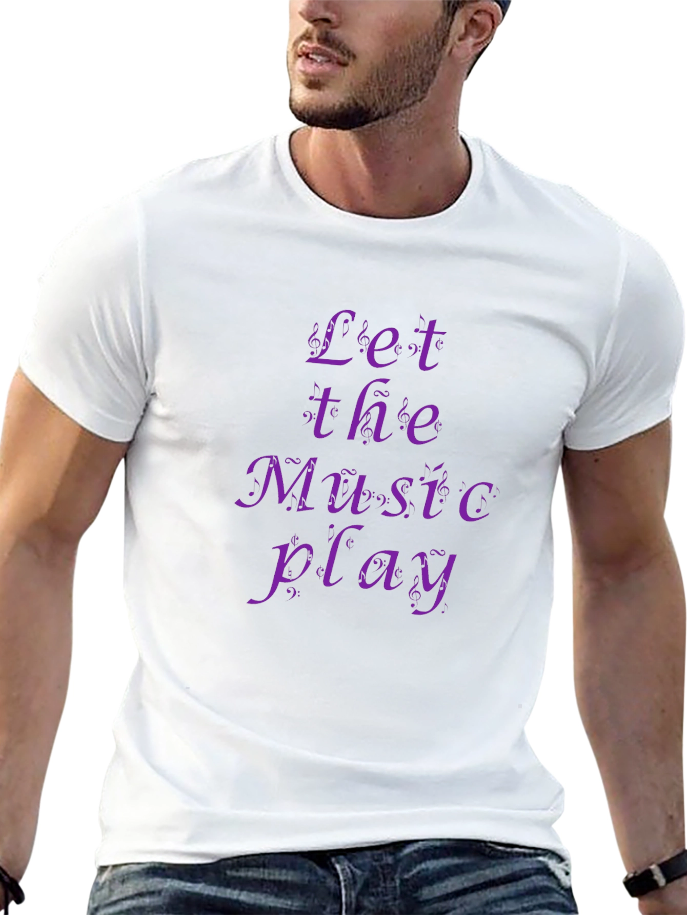 Let the Music Play - Black Graphic Tee