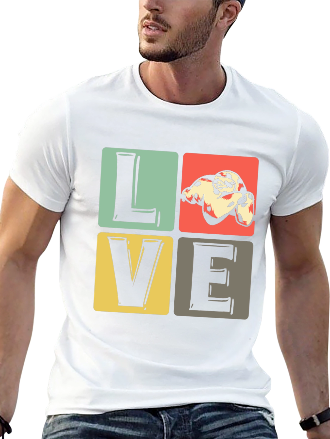 Sloth Love Graphic T-Shirt - Cute Animal Tee