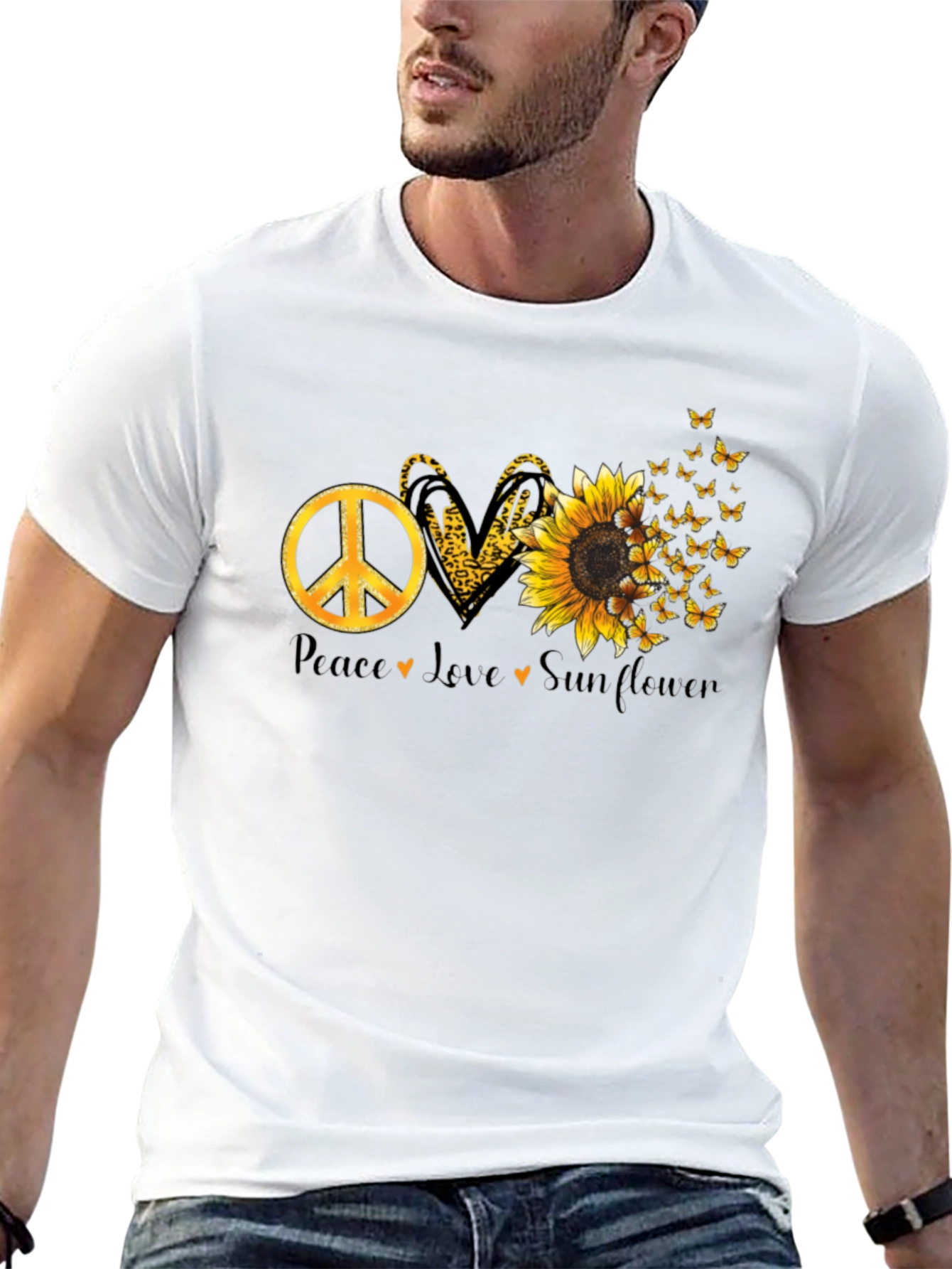 Peace Love Sunflower Graphic Tee
