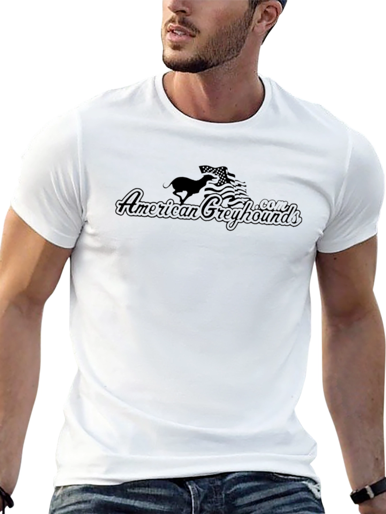 American Greyhounds Graphic Tee - Black