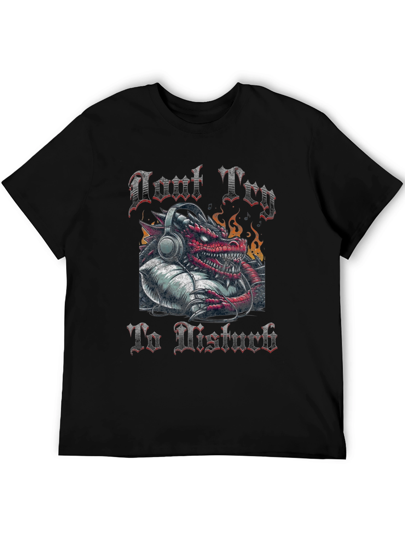 Dragon Headphones Graphic T-Shirt