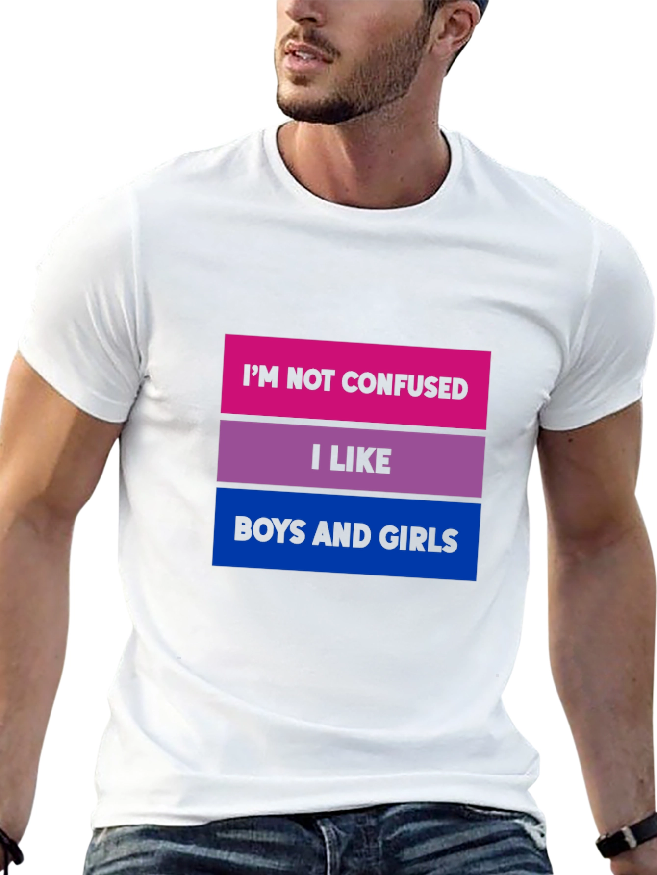 Bisexual Pride T-Shirt - Im Not Confused