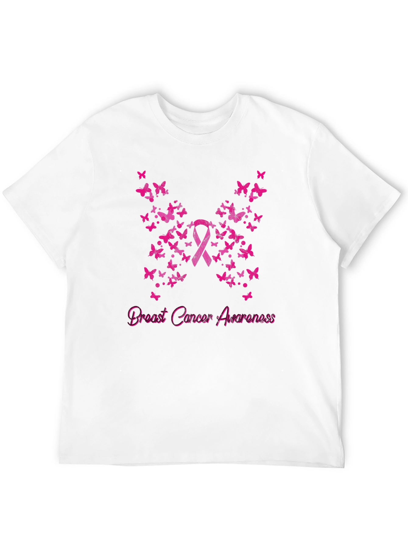 Breast Cancer Awareness Butterfly Ribbon T-Shirt