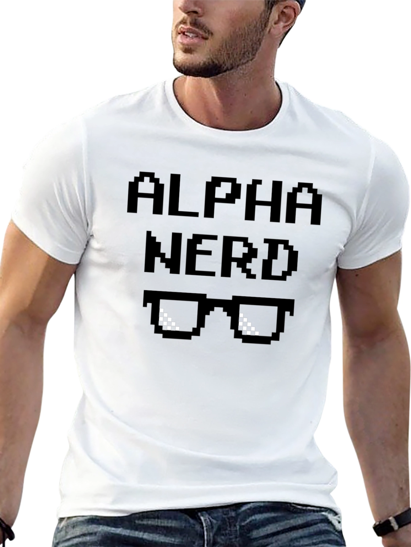 Alpha Nerd Pixel Graphic Tee