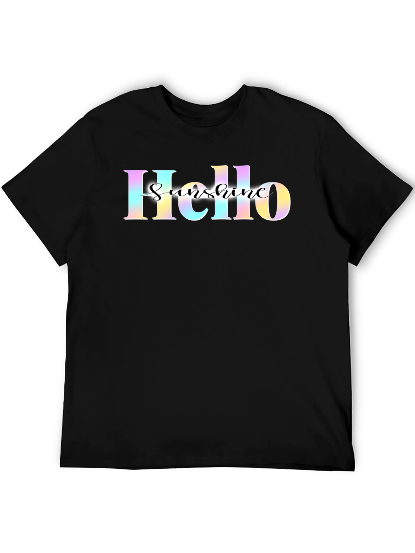 Hello Sunshine Black Graphic Tee - Mens