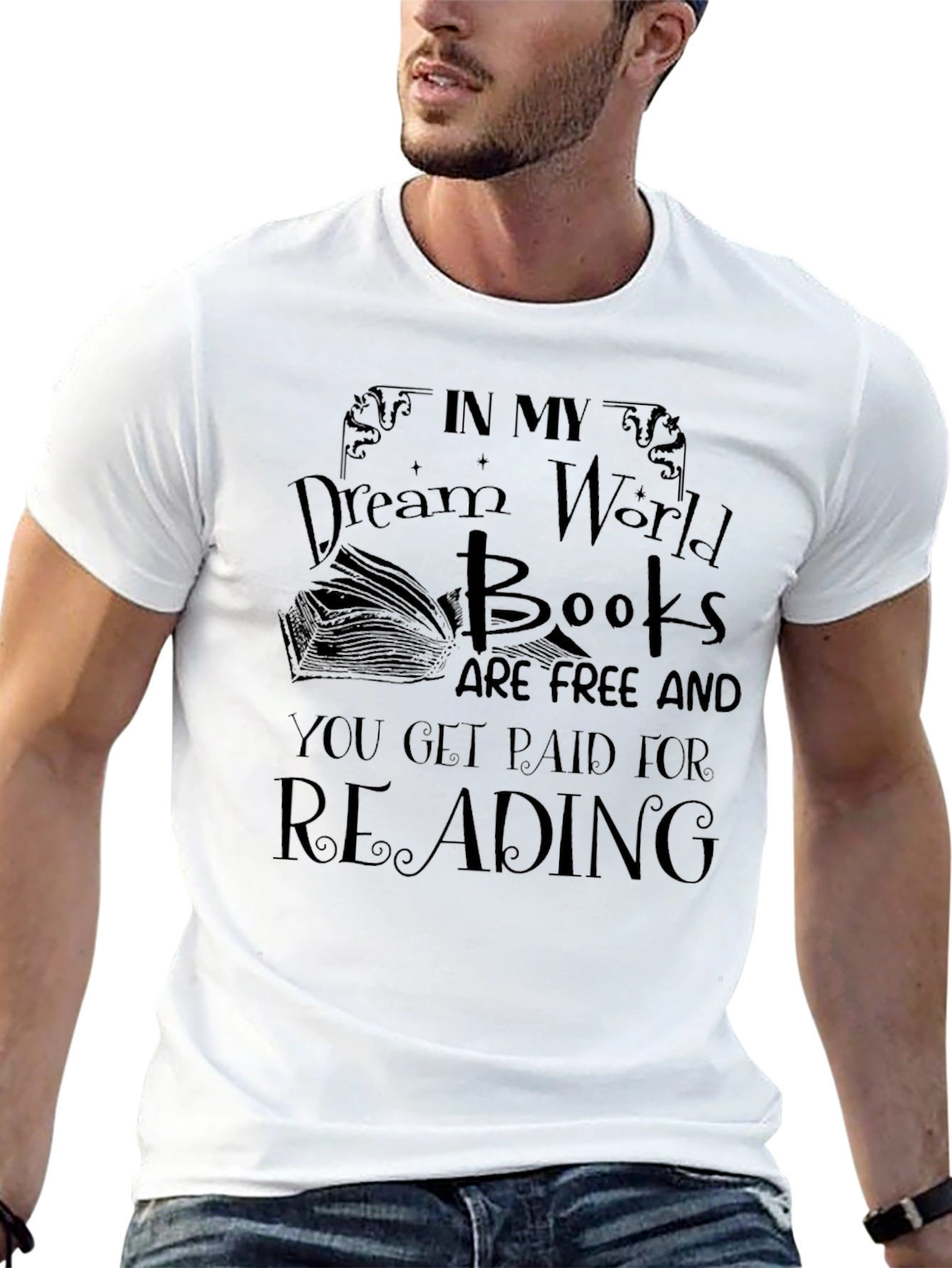 Dream World Books T-Shirt Reading Lover Tee