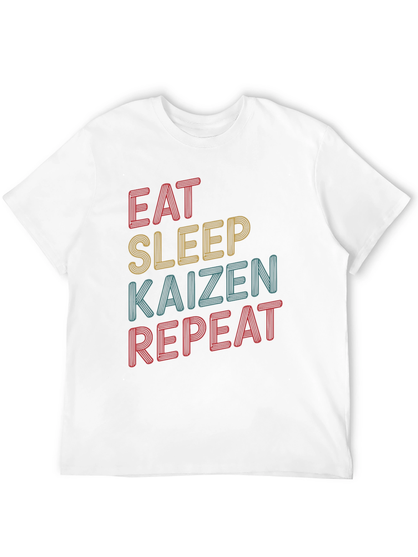 Eat Sleep Kaizen Repeat Retro Graphic Tee - Black