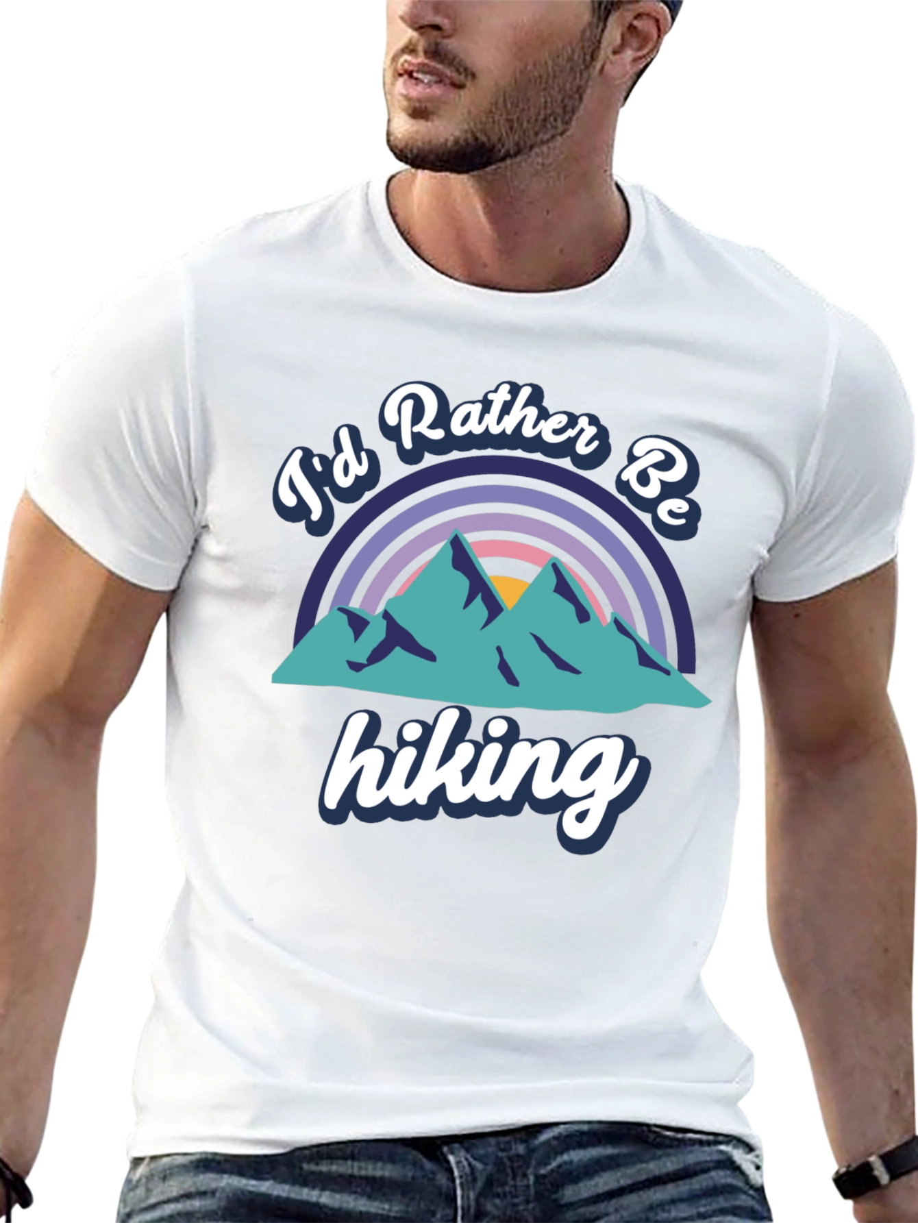 Id Rather Be Hiking Black Tee