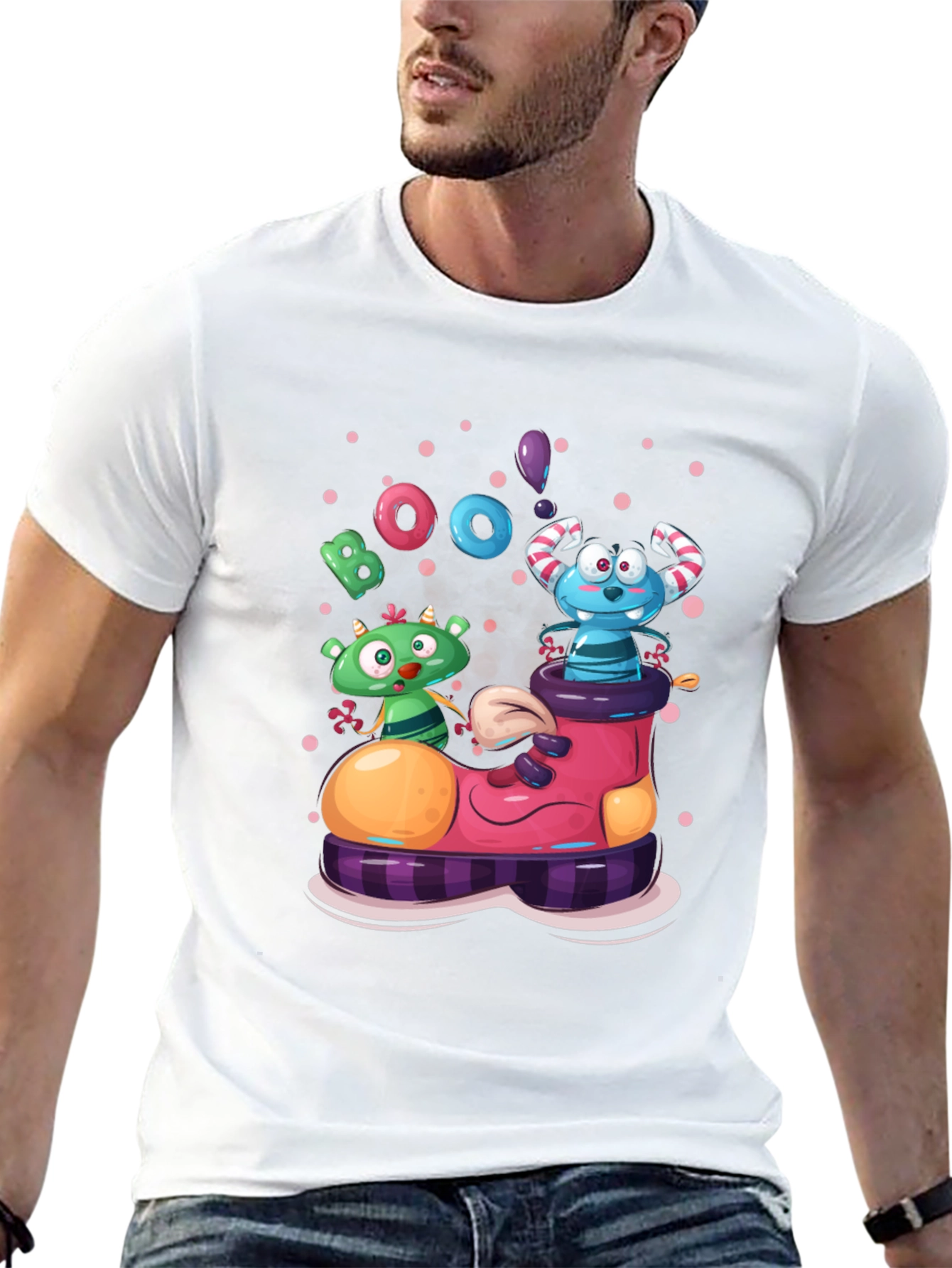 Boo Monsters in a Boot Halloween T-Shirt