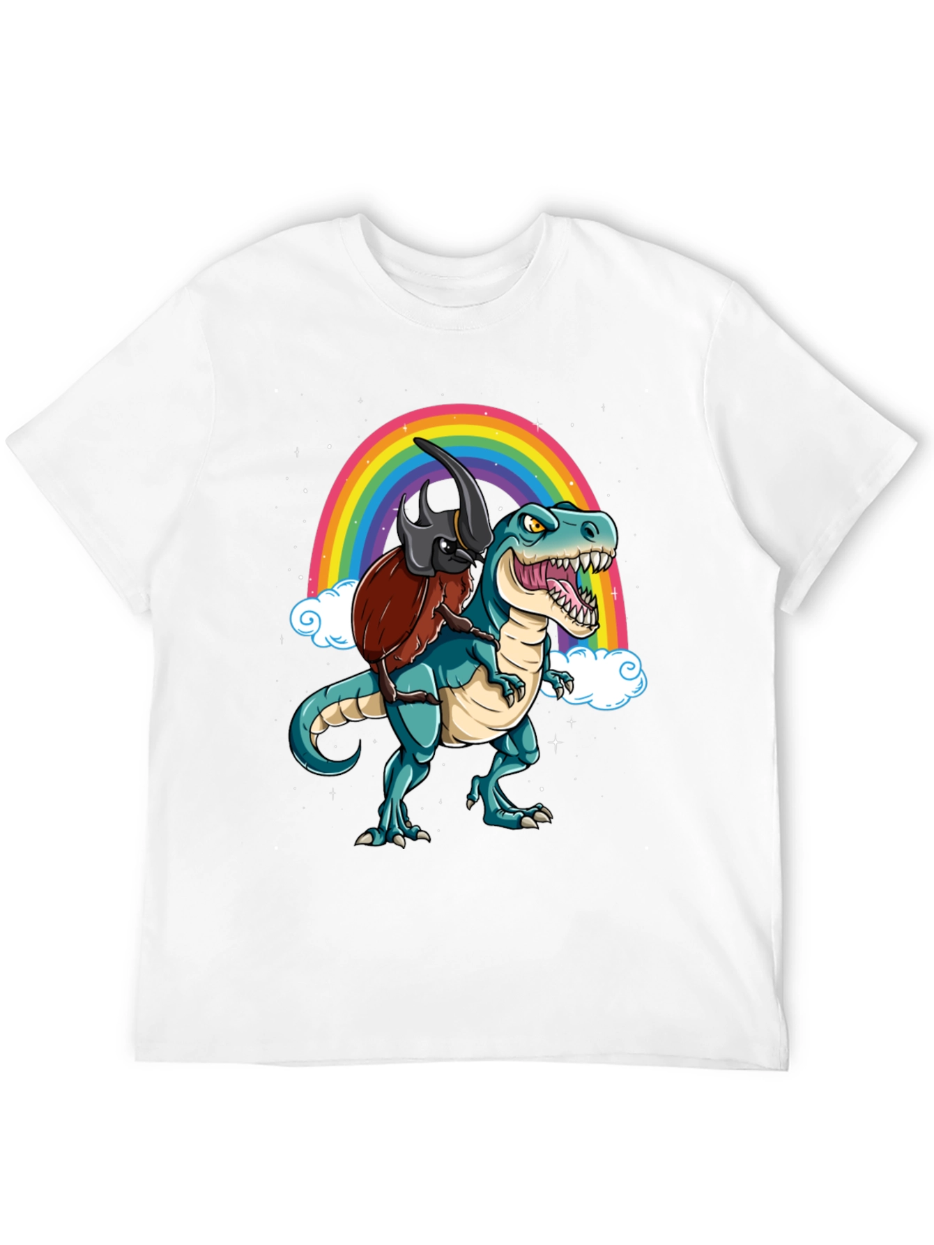 Dino & Beetle Rainbow T-Shirt