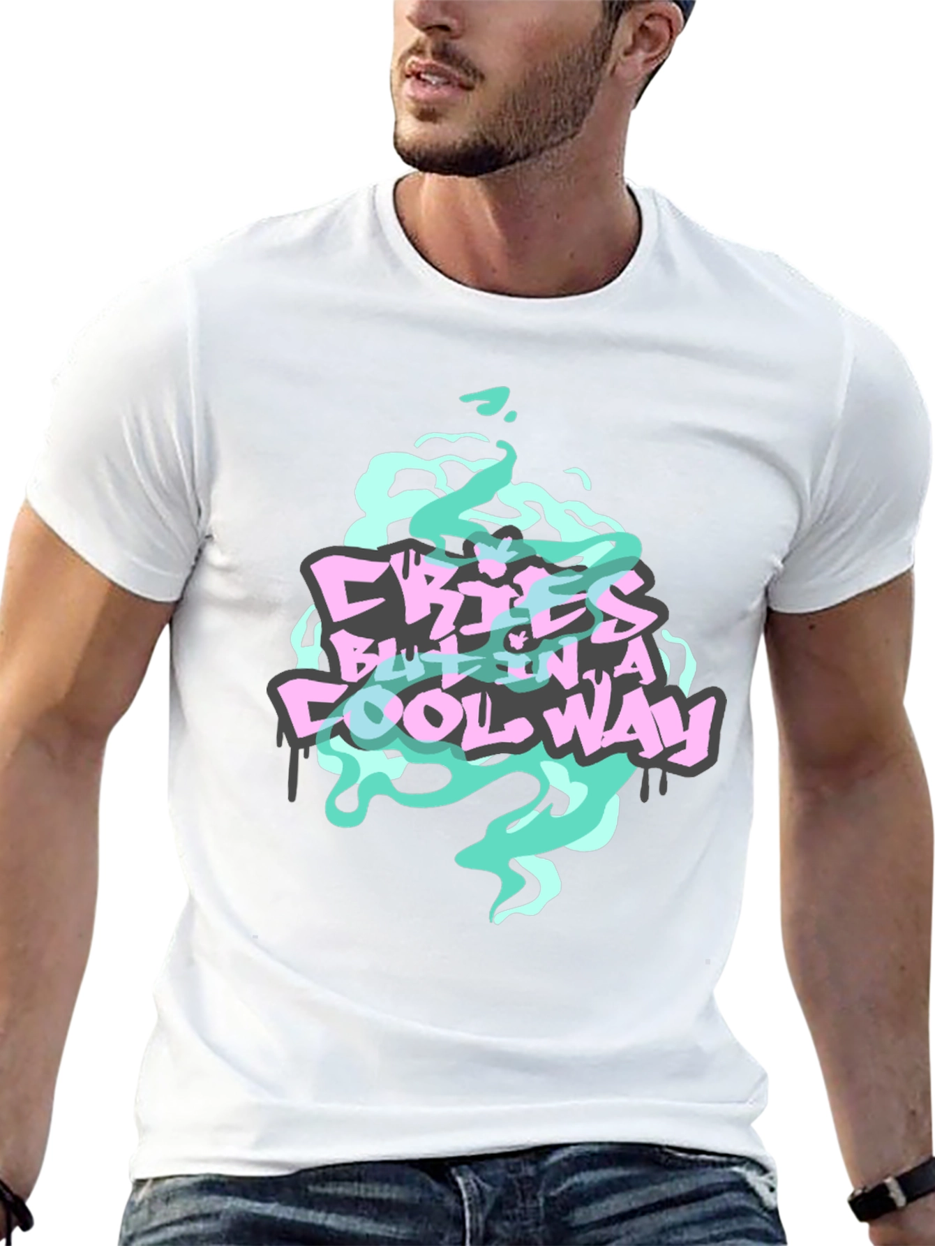 Cries But In A Cool Way Graphic Tee