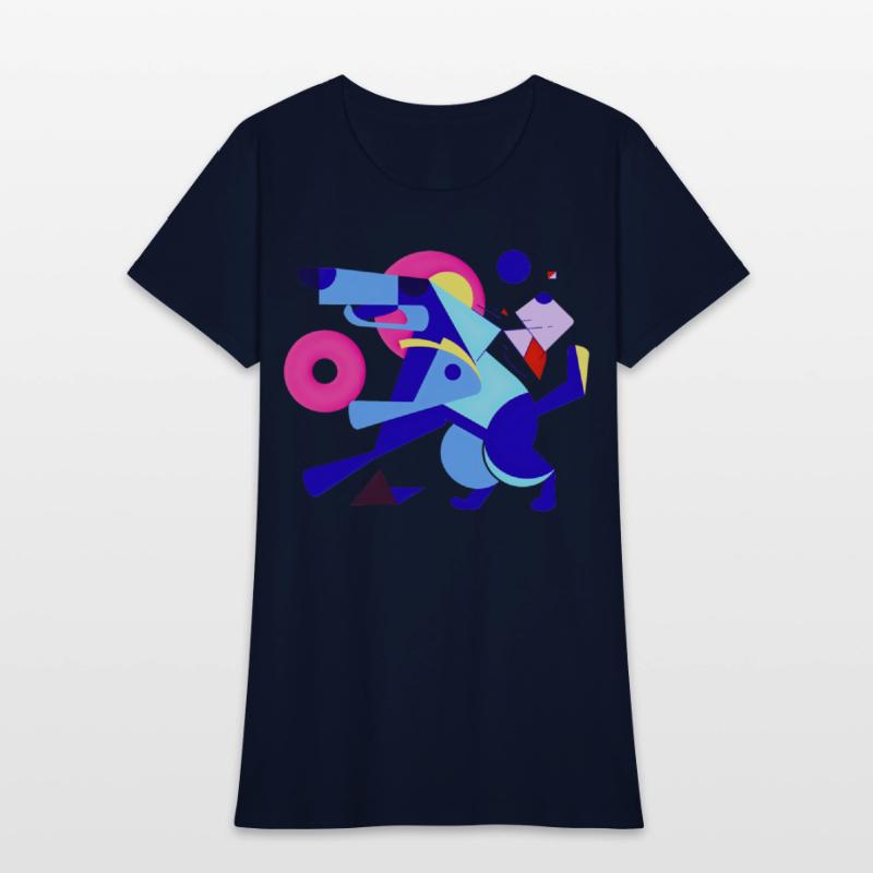 Geometric Sprint: Abstract Dog in Motion