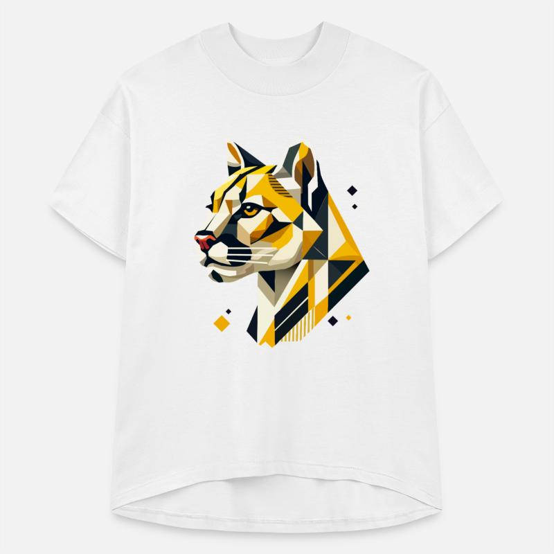 Geometric strength - The elegant big cat head